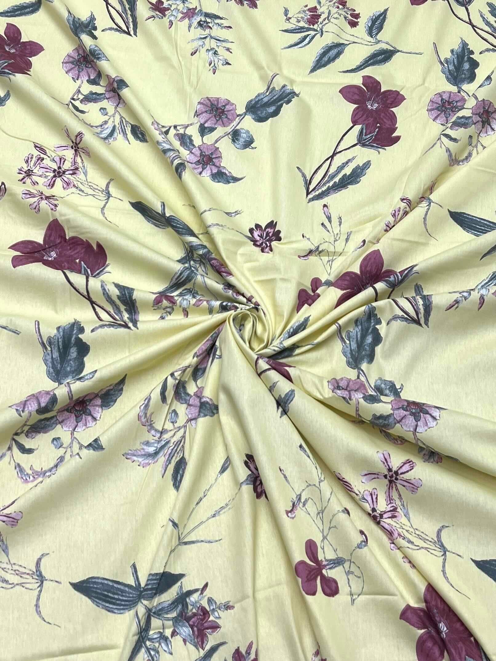 A-2054 - Pure Cotton 180 TC King Size Double Bedsheet (274X274) with Two Pillow Covers (50X76)