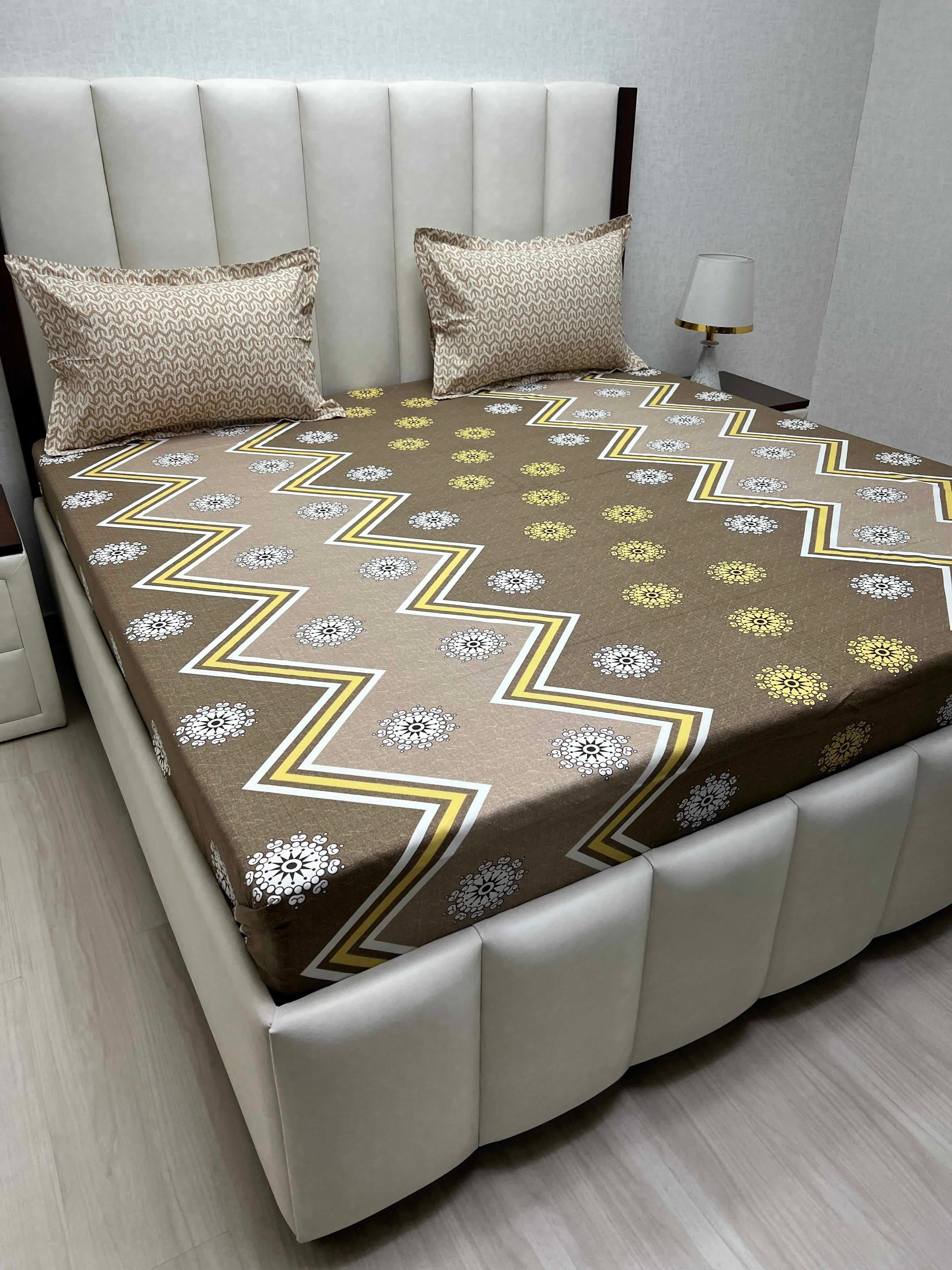 Pure Decor Pure Cotton Queen Size Double Bedsheet