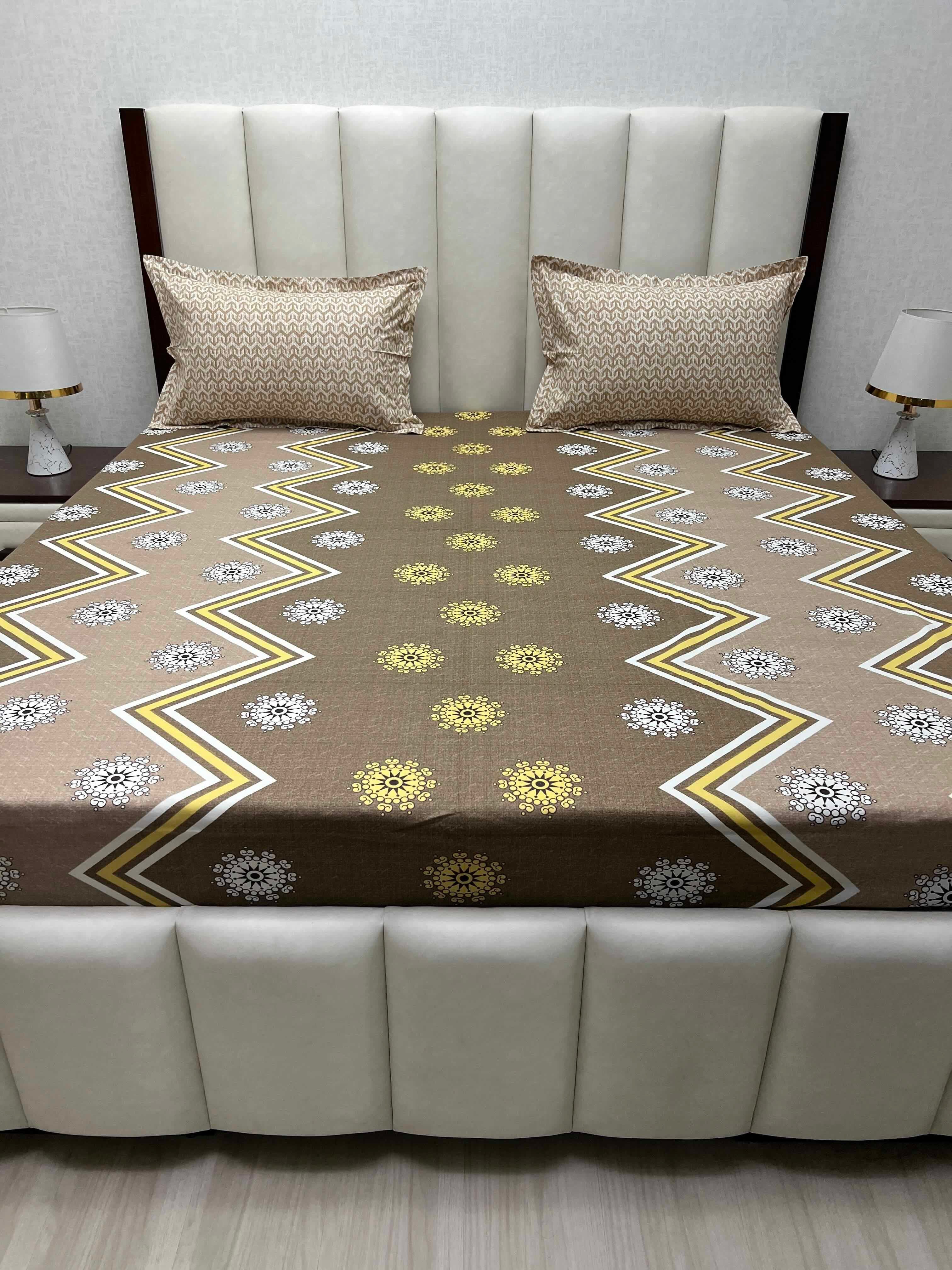 Pure Decor Pure Cotton Queen Size Double Bedsheet