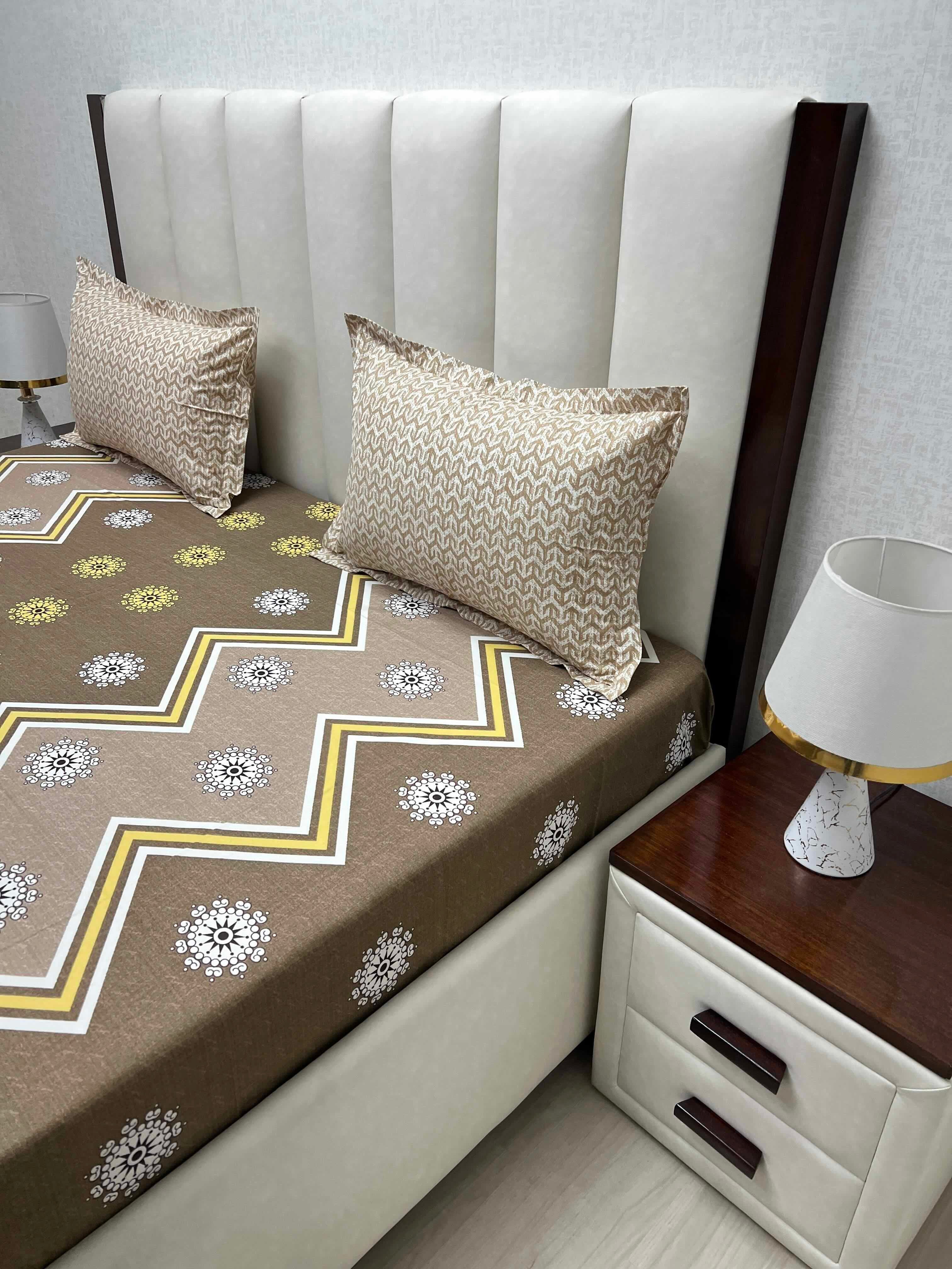 Pure Decor Pure Cotton Queen Size Double Bedsheet