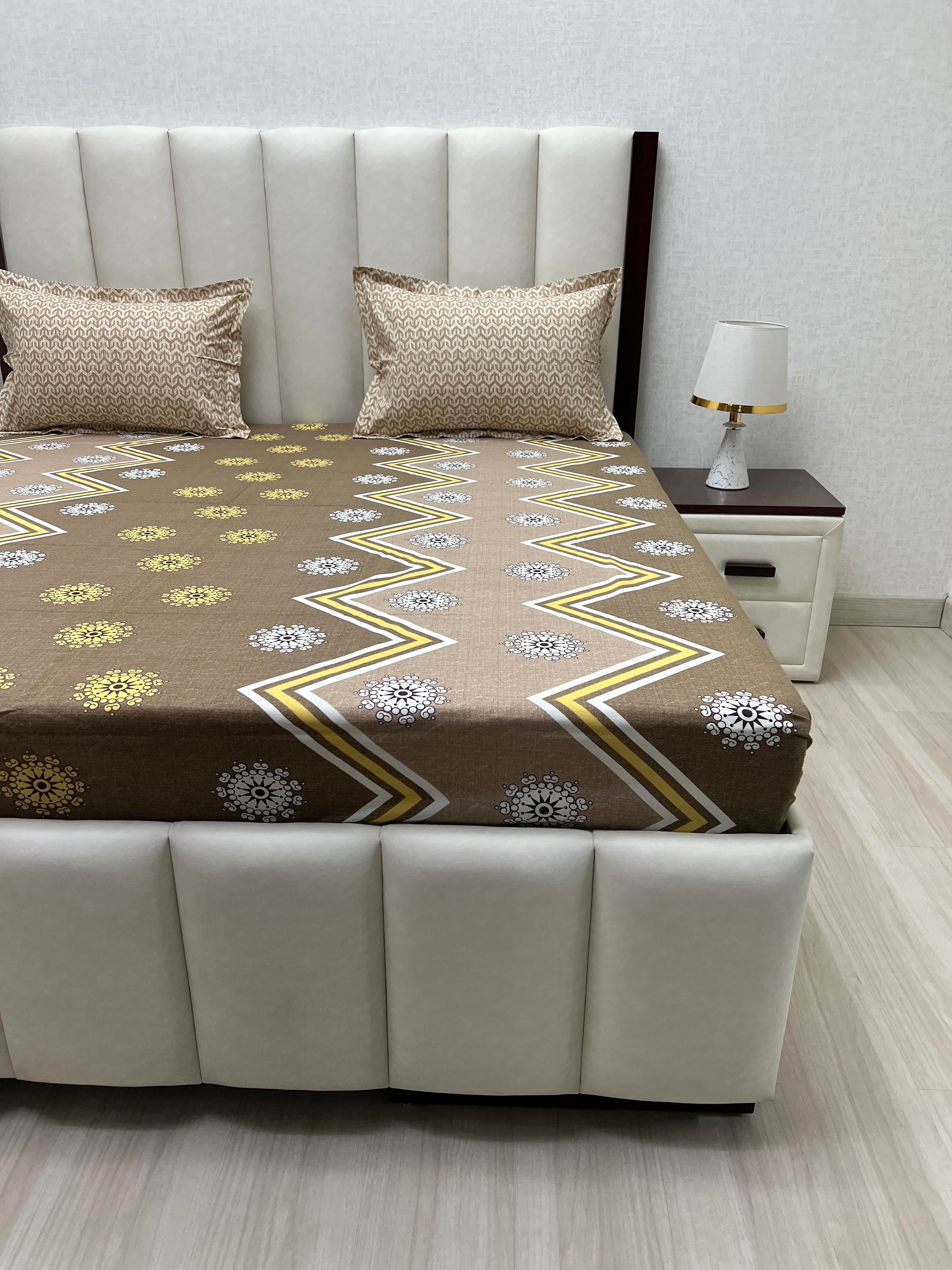 Pure Decor Pure Cotton Queen Size Double Bedsheet