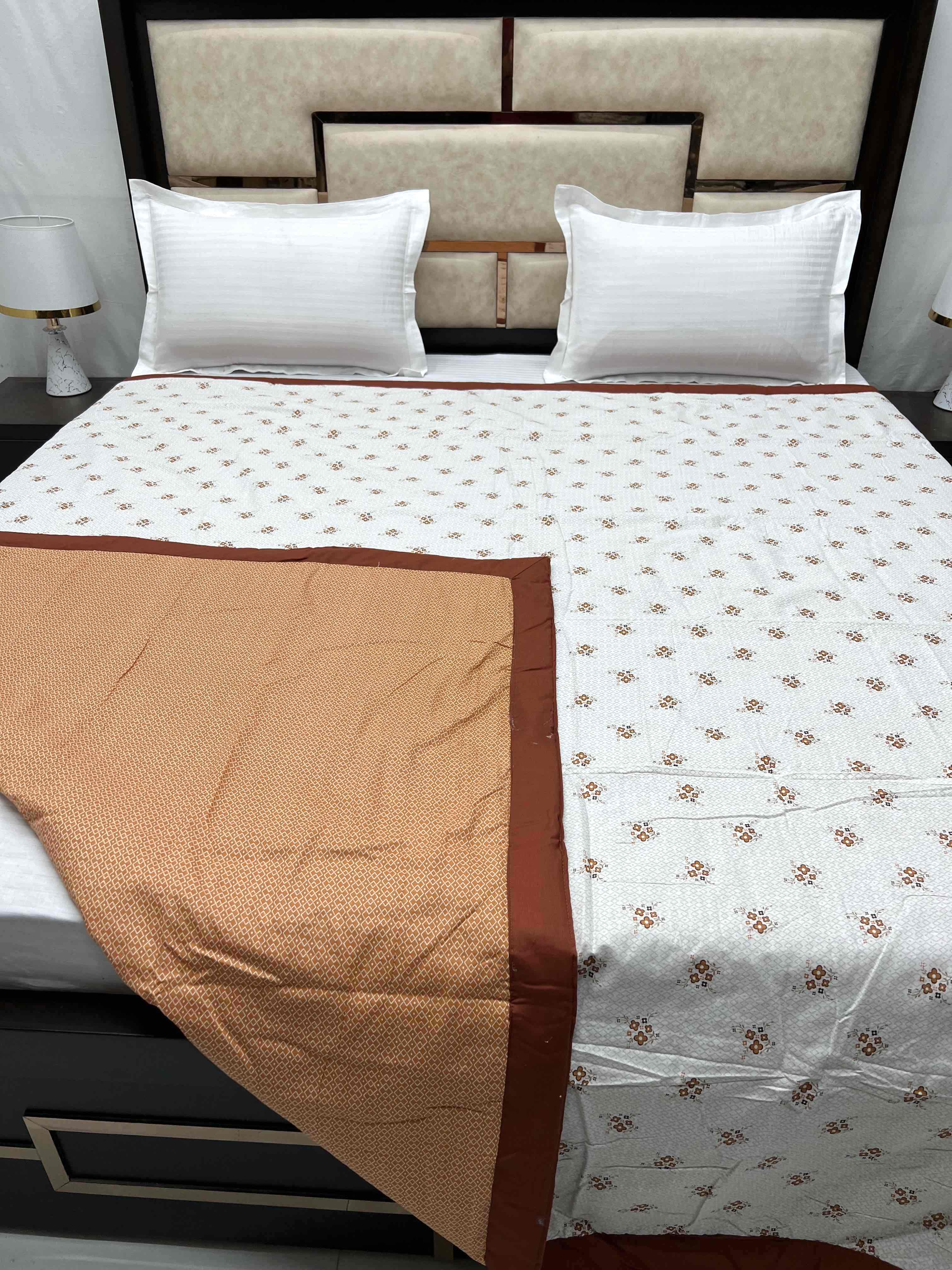 Silken Collection Pure Decor Pure Cotton King Size 180 TC Reversible Double Bed dohar / Blanket / AC Comforter with Warm Cotton Sheet Layer Inside (221X246)
