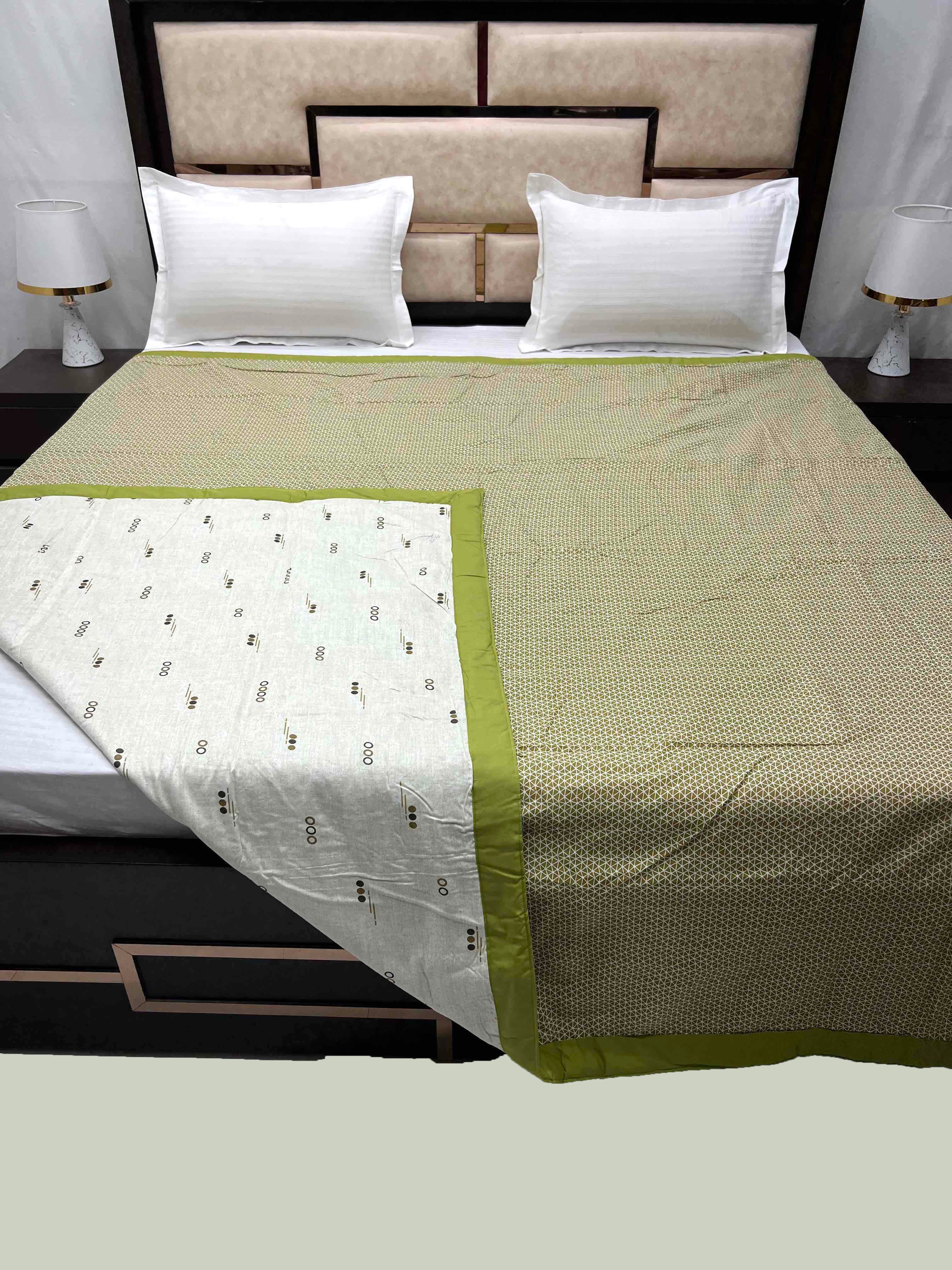 Silken Collection Pure Decor Pure Cotton King Size 300 TC Reversible Double Bed dohar / Blanket / AC Comforter with Warm Cotton Sheet Layer Inside (221X246)