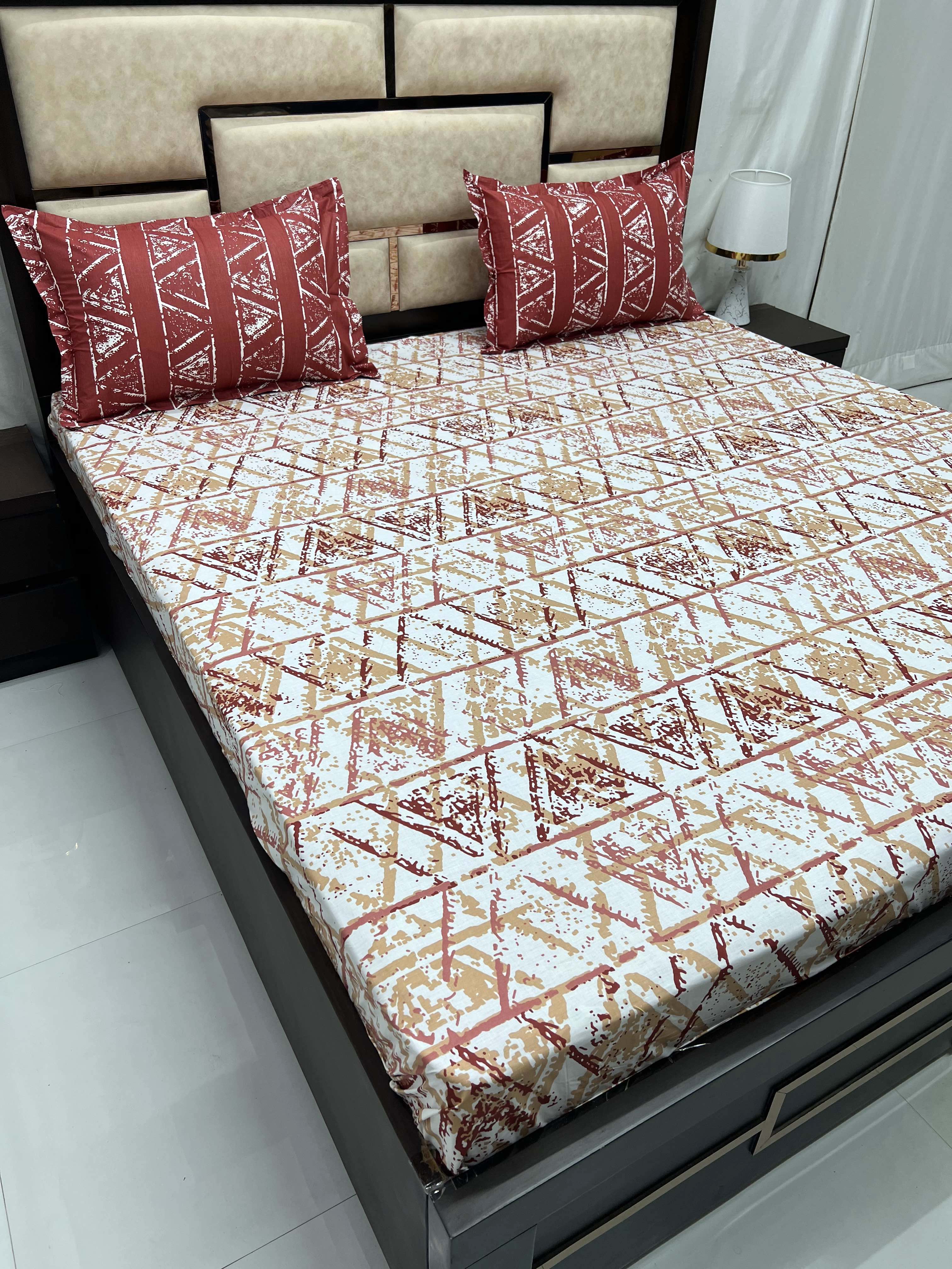 Lifestyle Collection Pure Decor Cotton 400 TC King Size Double Bedsheet (274X274) with Two Pillow Covers (50X76)