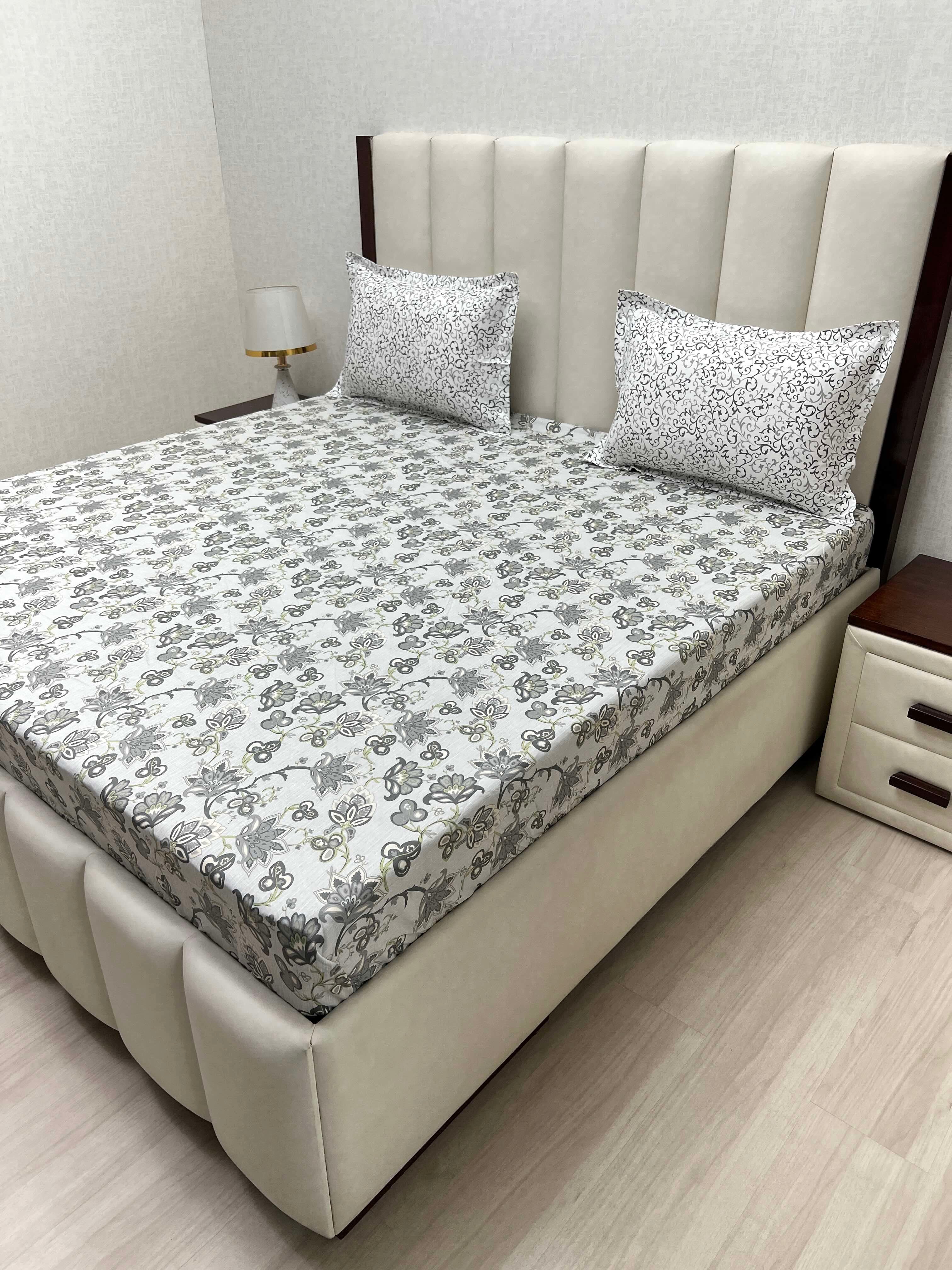 Pure Decor Pure Cotton King Size Fitted Bedsheet