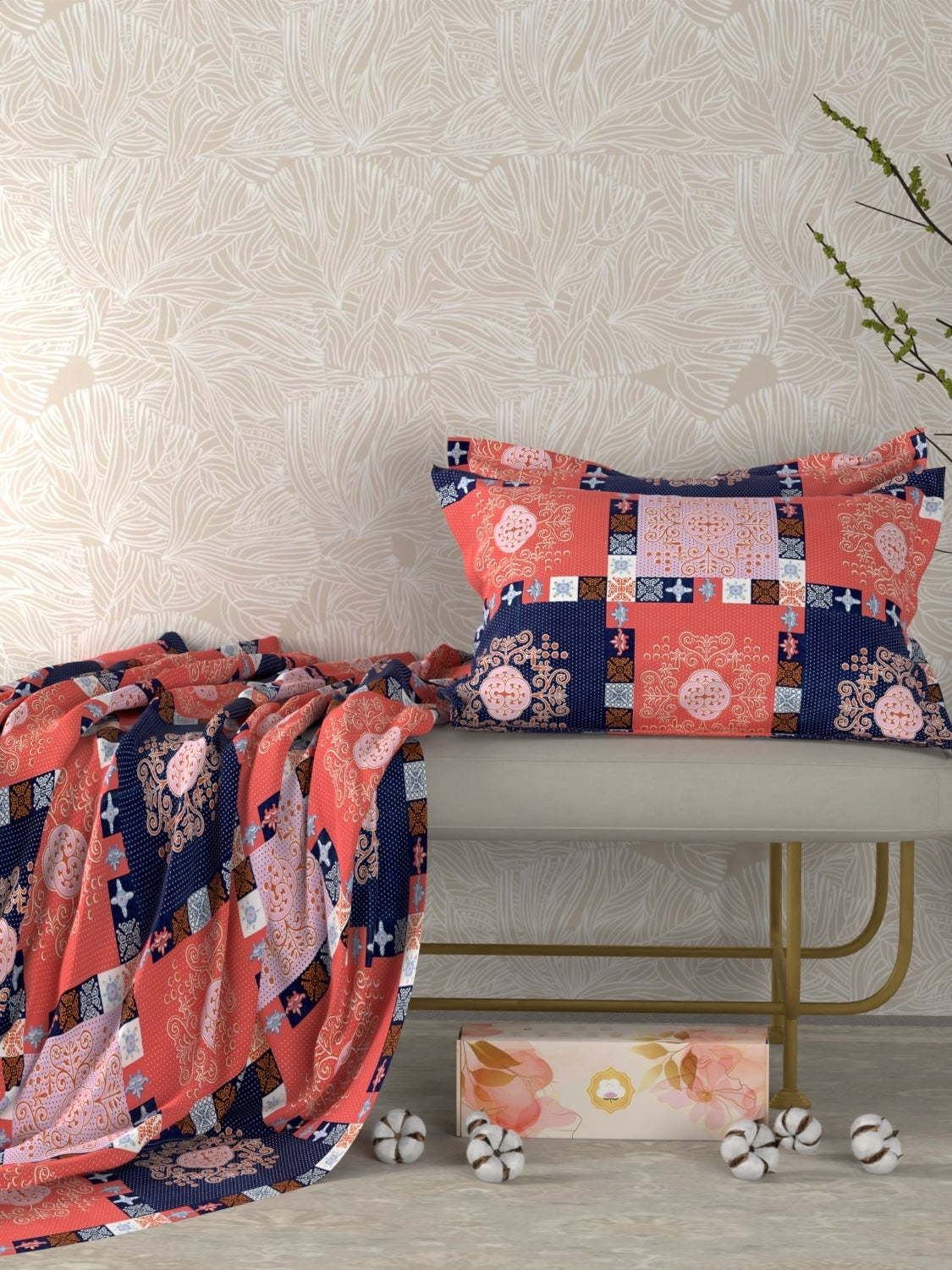 Pure Decor Polycotton Queen Size Double Bedsheet