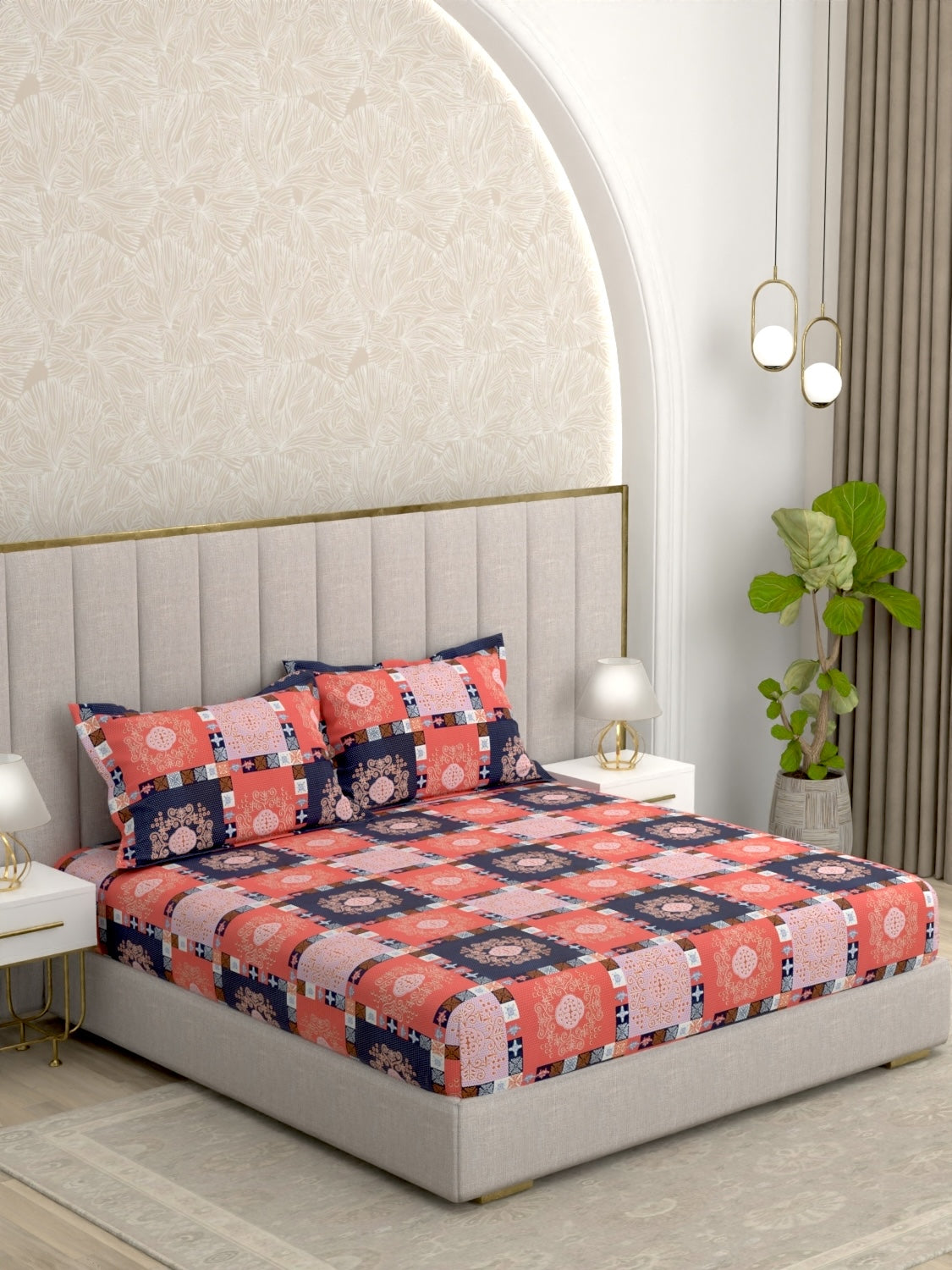 Pure Decor Polycotton Queen Size Double Bedsheet