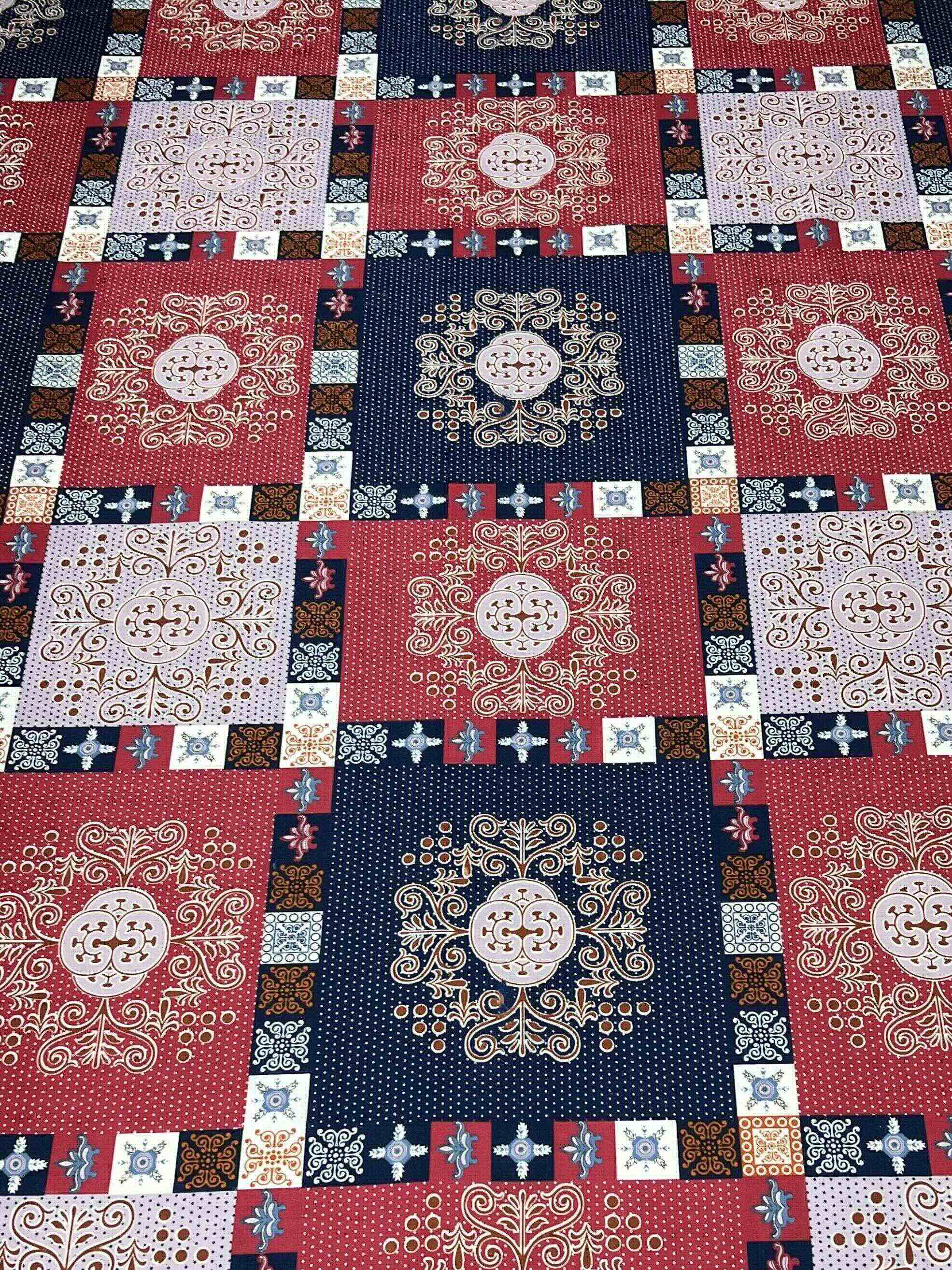 A-3377 - Poly Cotton 130 GSM Queen Size Double Bedsheet (228X254) with Two Pillow Covers (43X68)