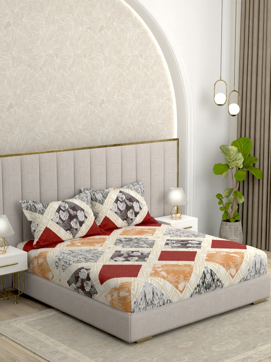 Pure Decor Polycotton Queen Size Double Bedsheet