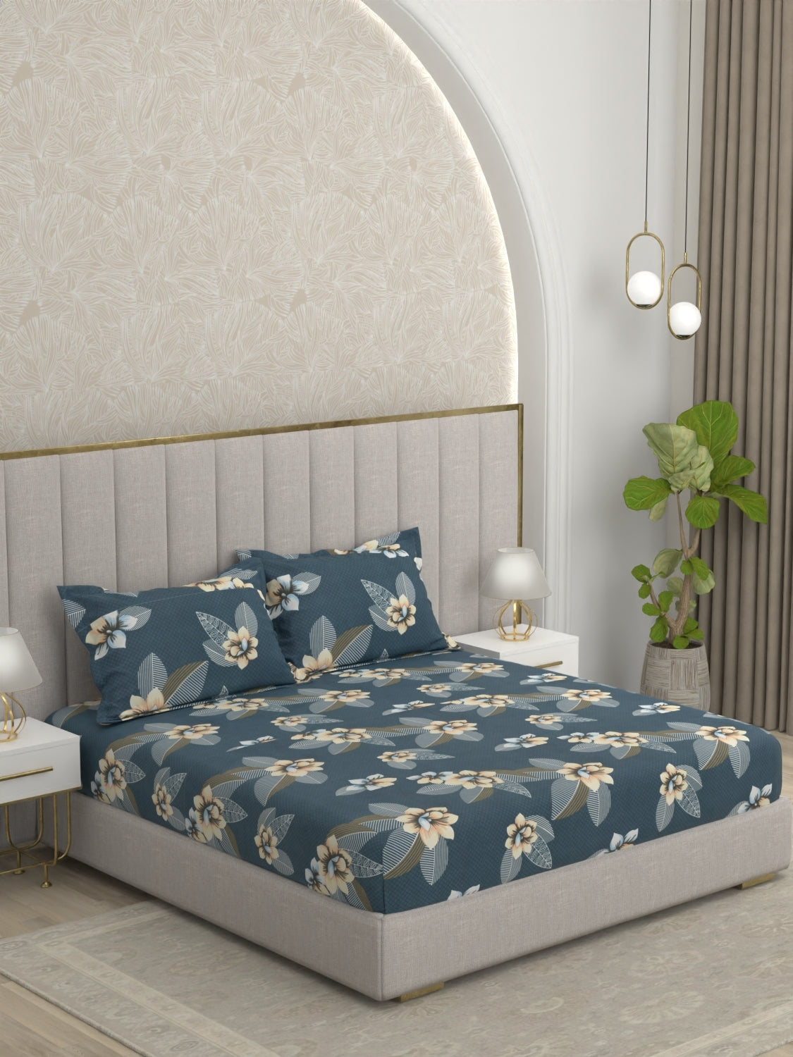 Pure Decor Polycotton Queen Size Double Bedsheet