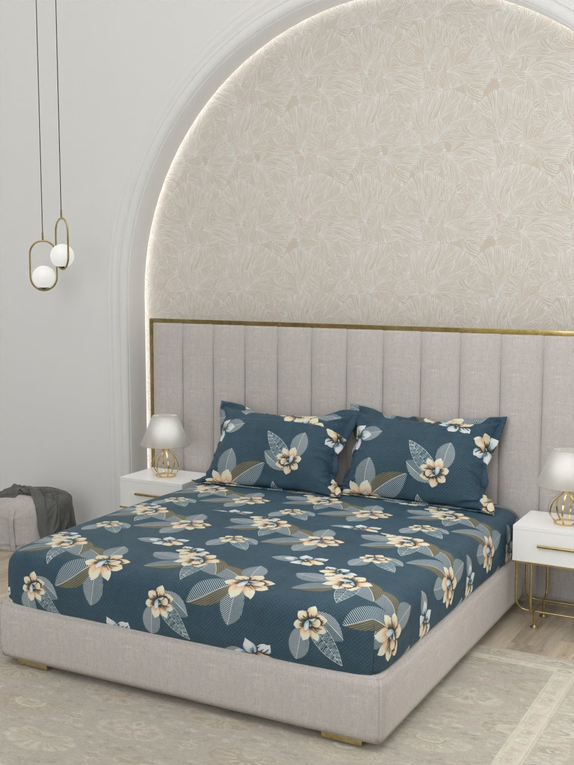 Pure Decor Polycotton Queen Size Double Bedsheet
