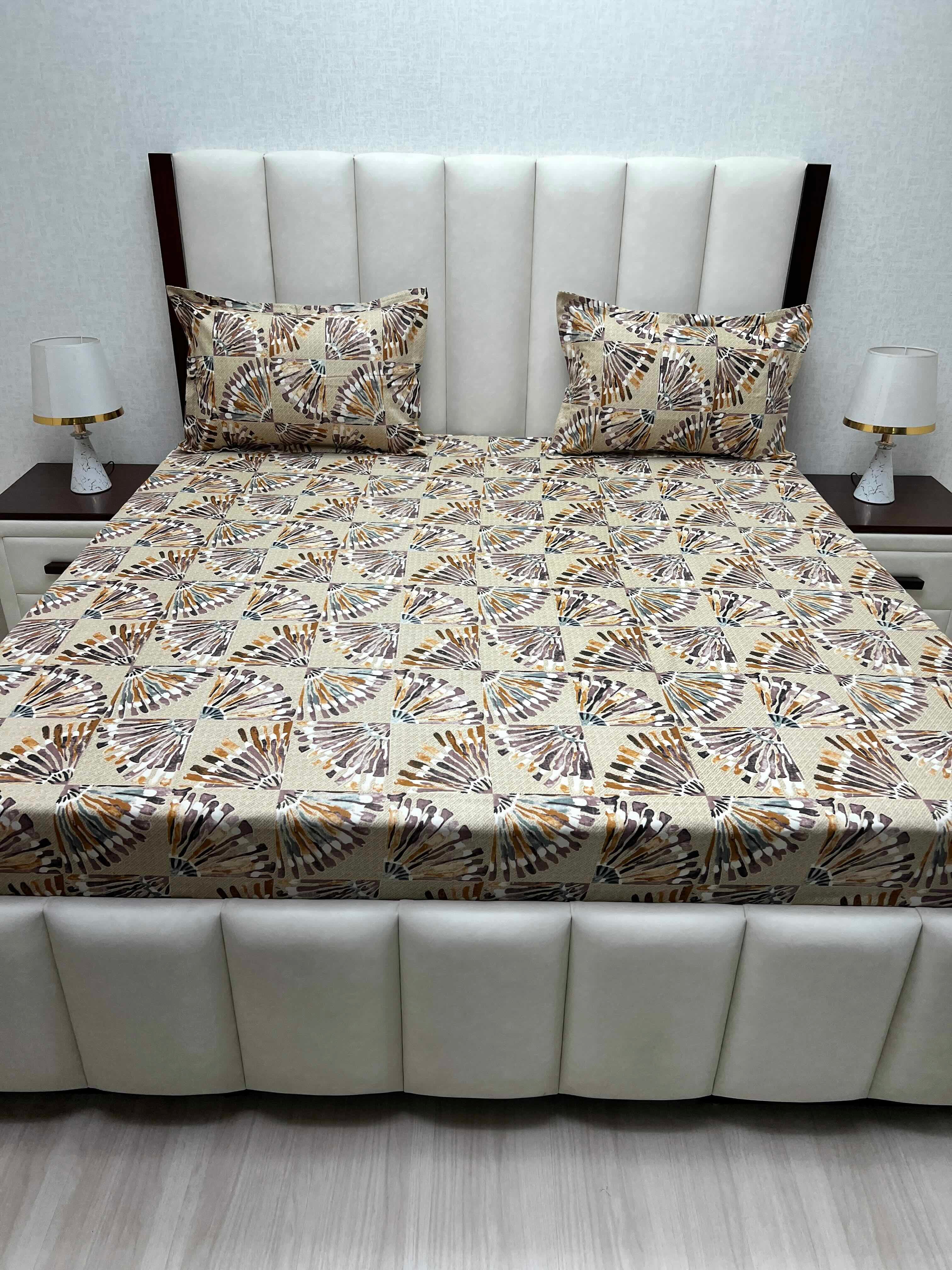 Pure Decor Pure Cotton Queen Size Double Bedsheet