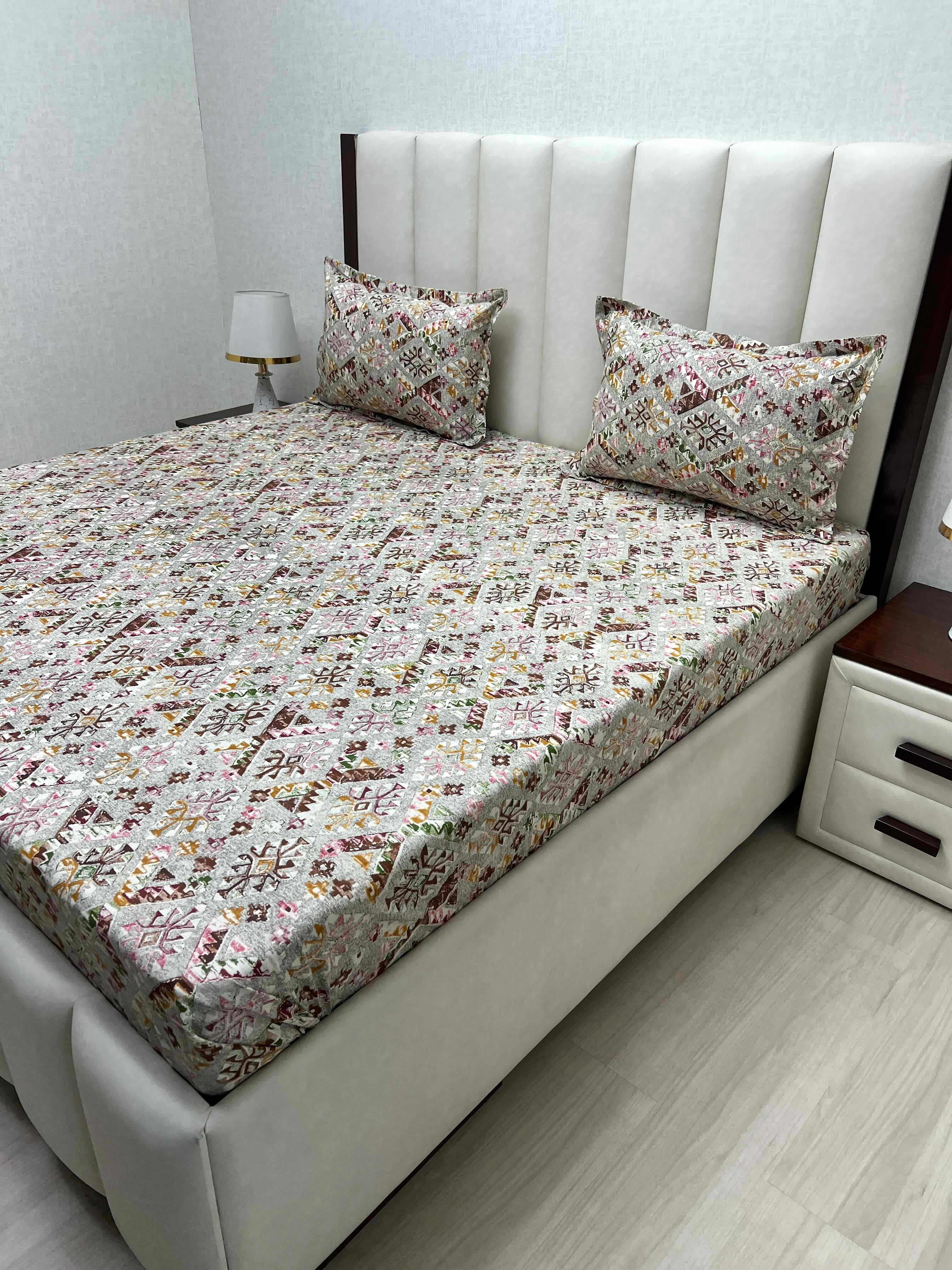 Pure Decor Pure Cotton Queen Size Double Bedsheet