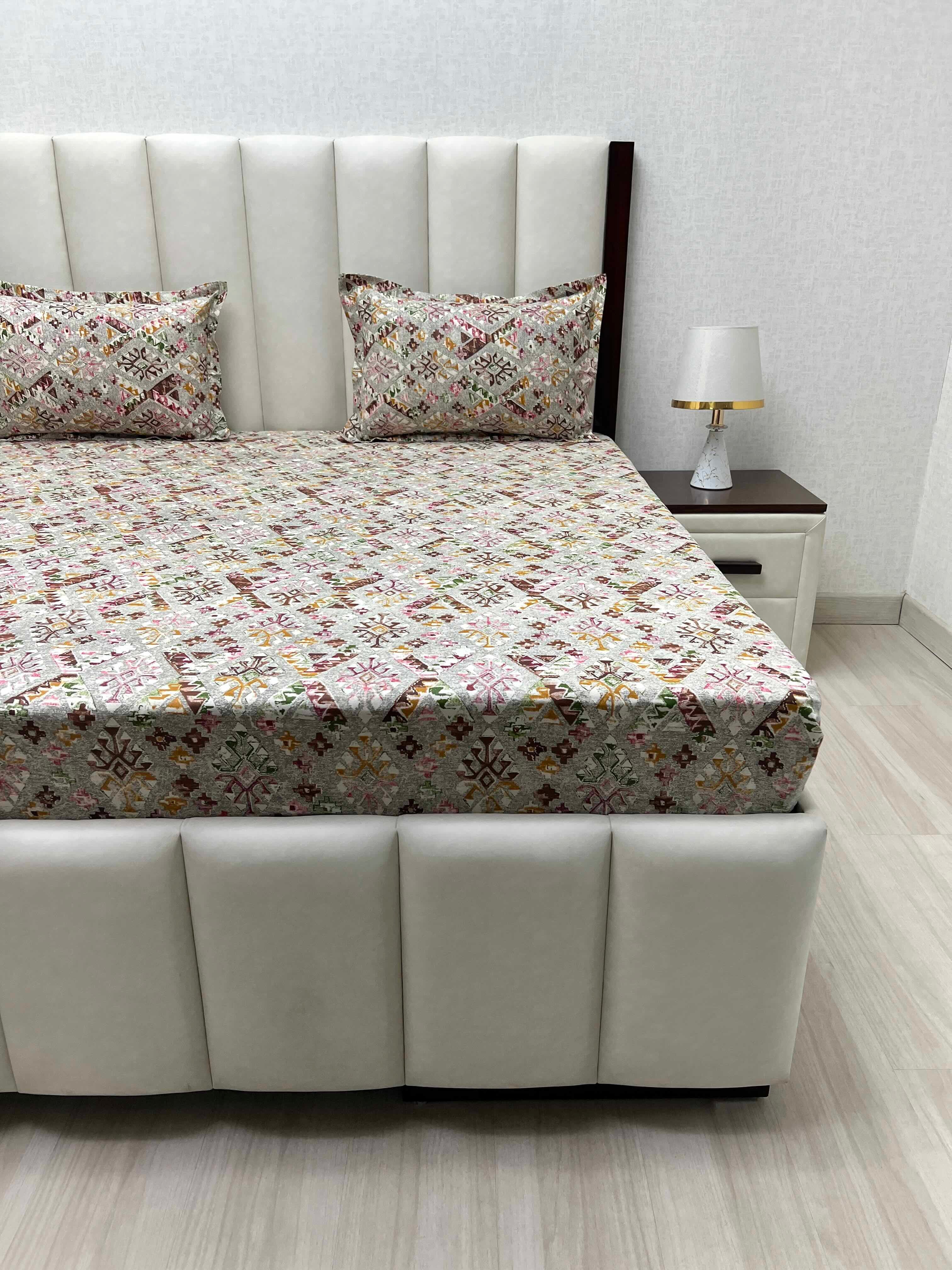 Pure Decor Pure Cotton Queen Size Double Bedsheet