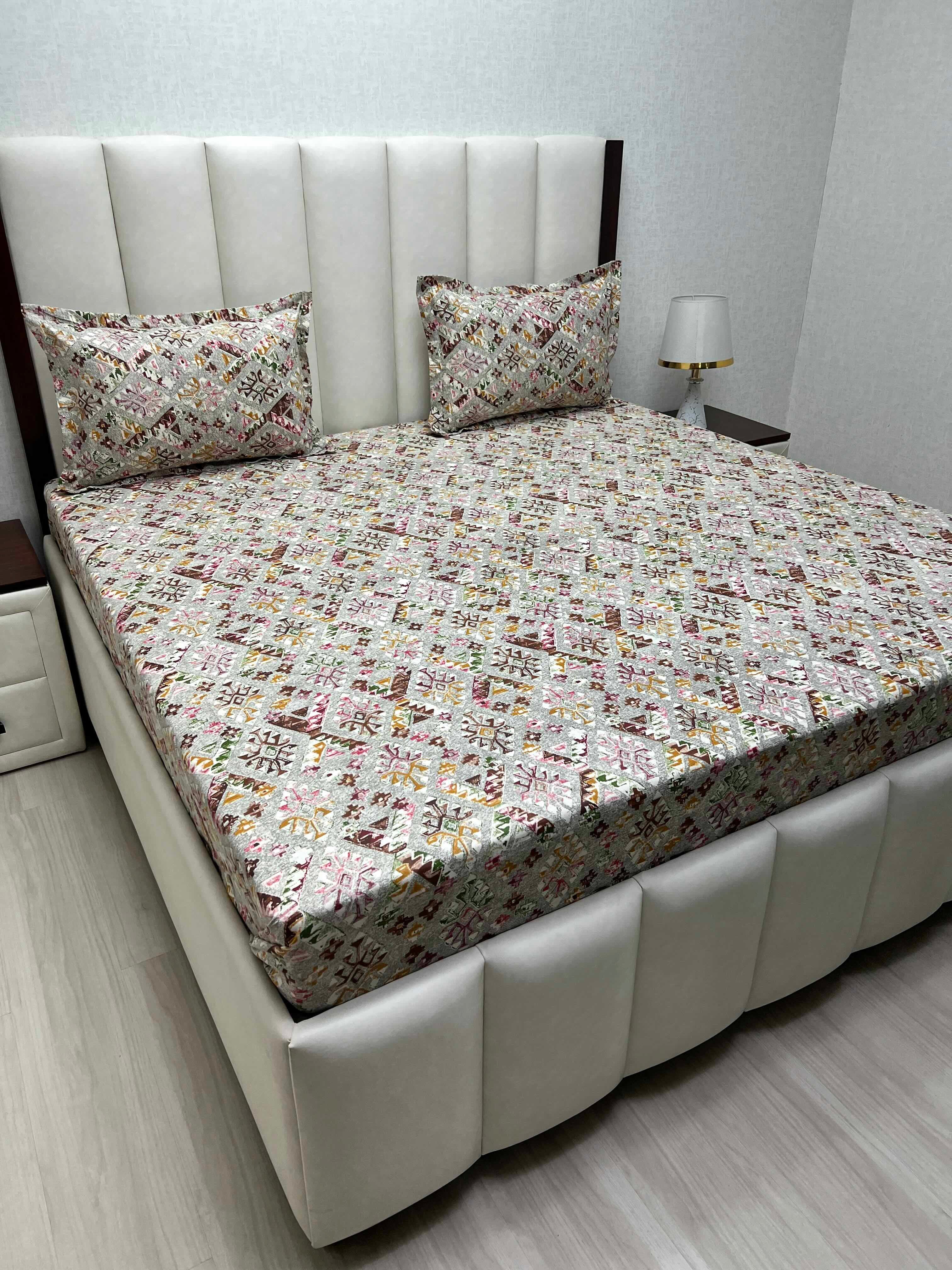 Pure Decor Pure Cotton Queen Size Double Bedsheet