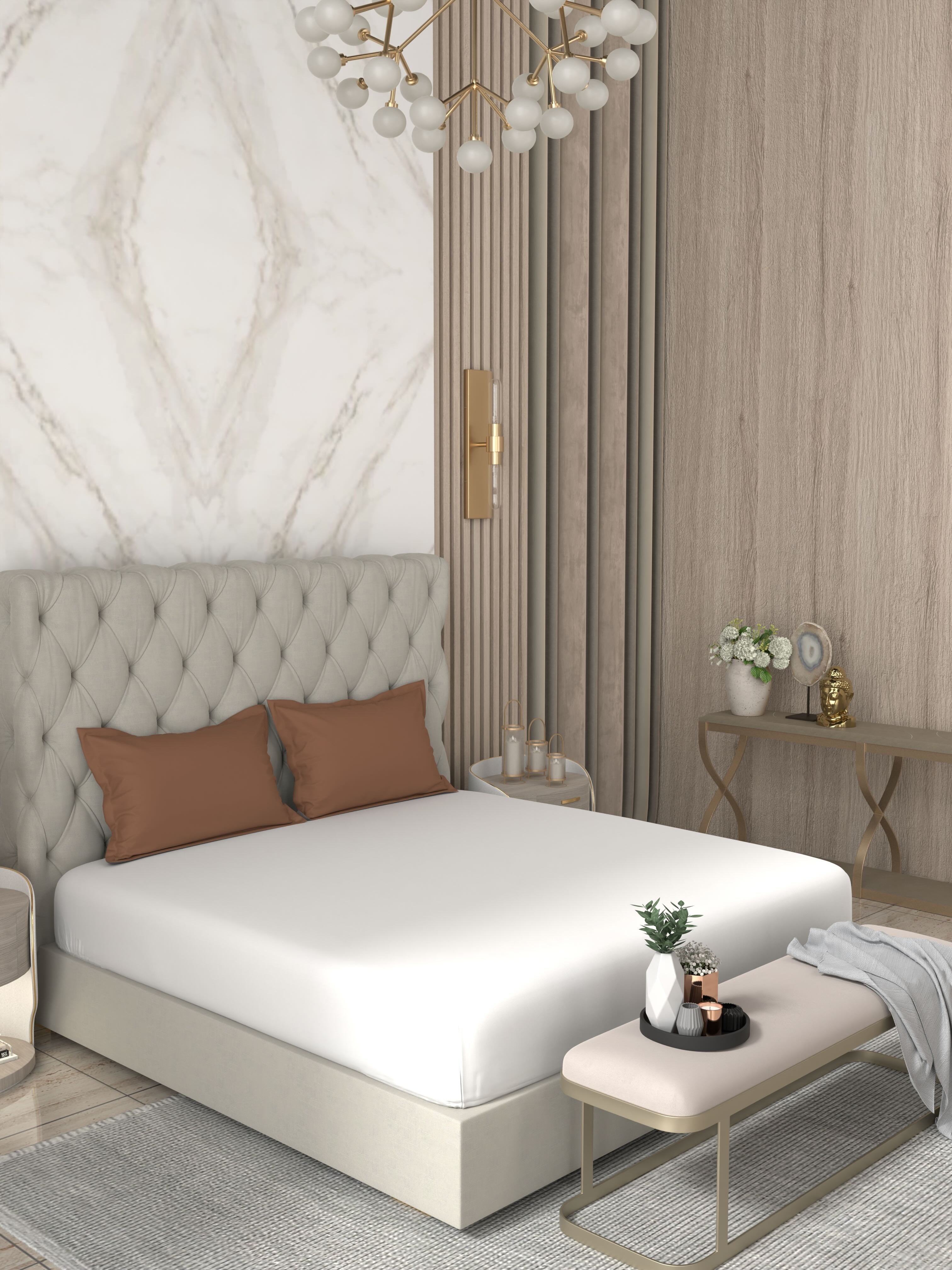 Pure Decor Pure Cotton King Size Double Bedsheet