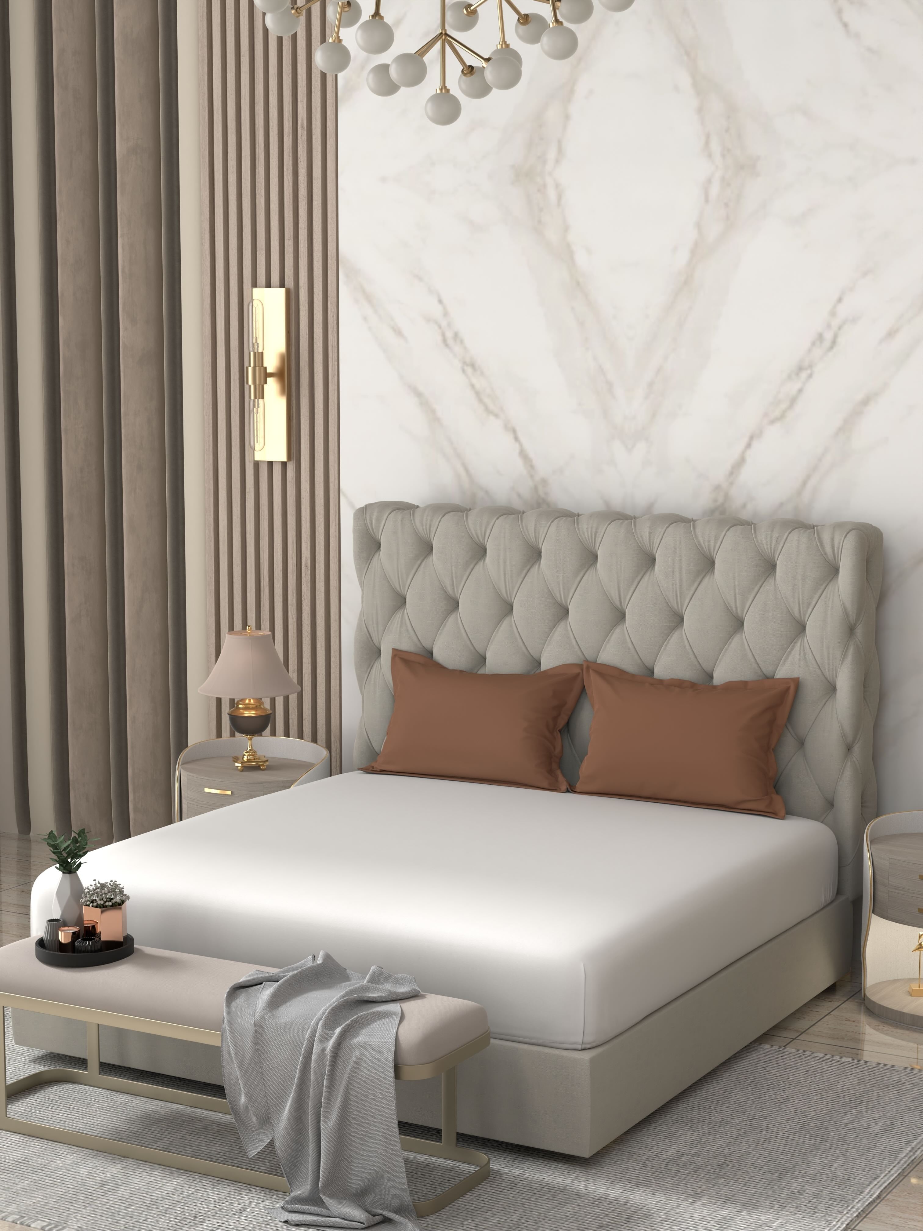 Pure Decor Pure Cotton King Size Double Bedsheet