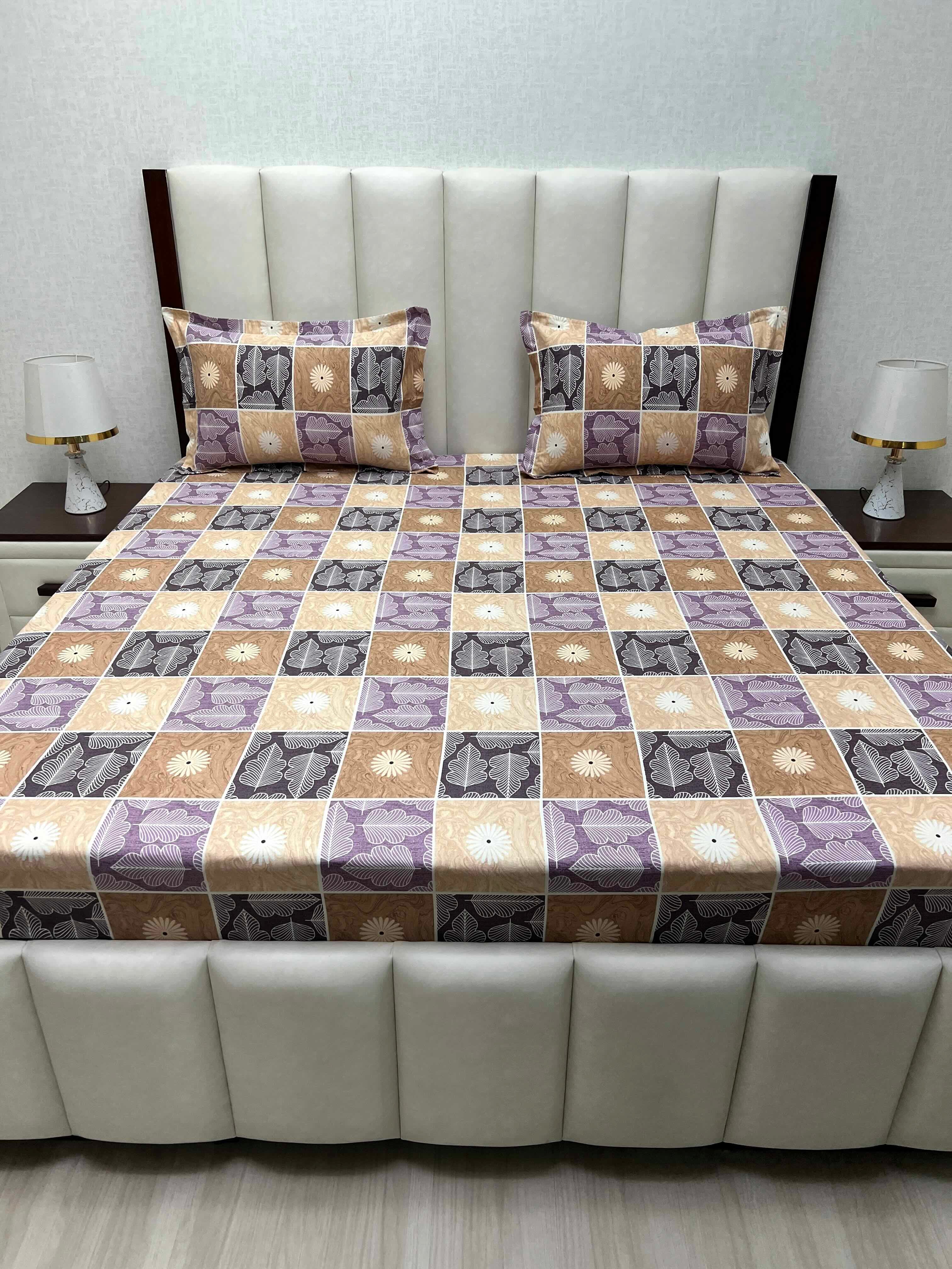 Pure Decor Pure Cotton Queen Size Double Bedsheet