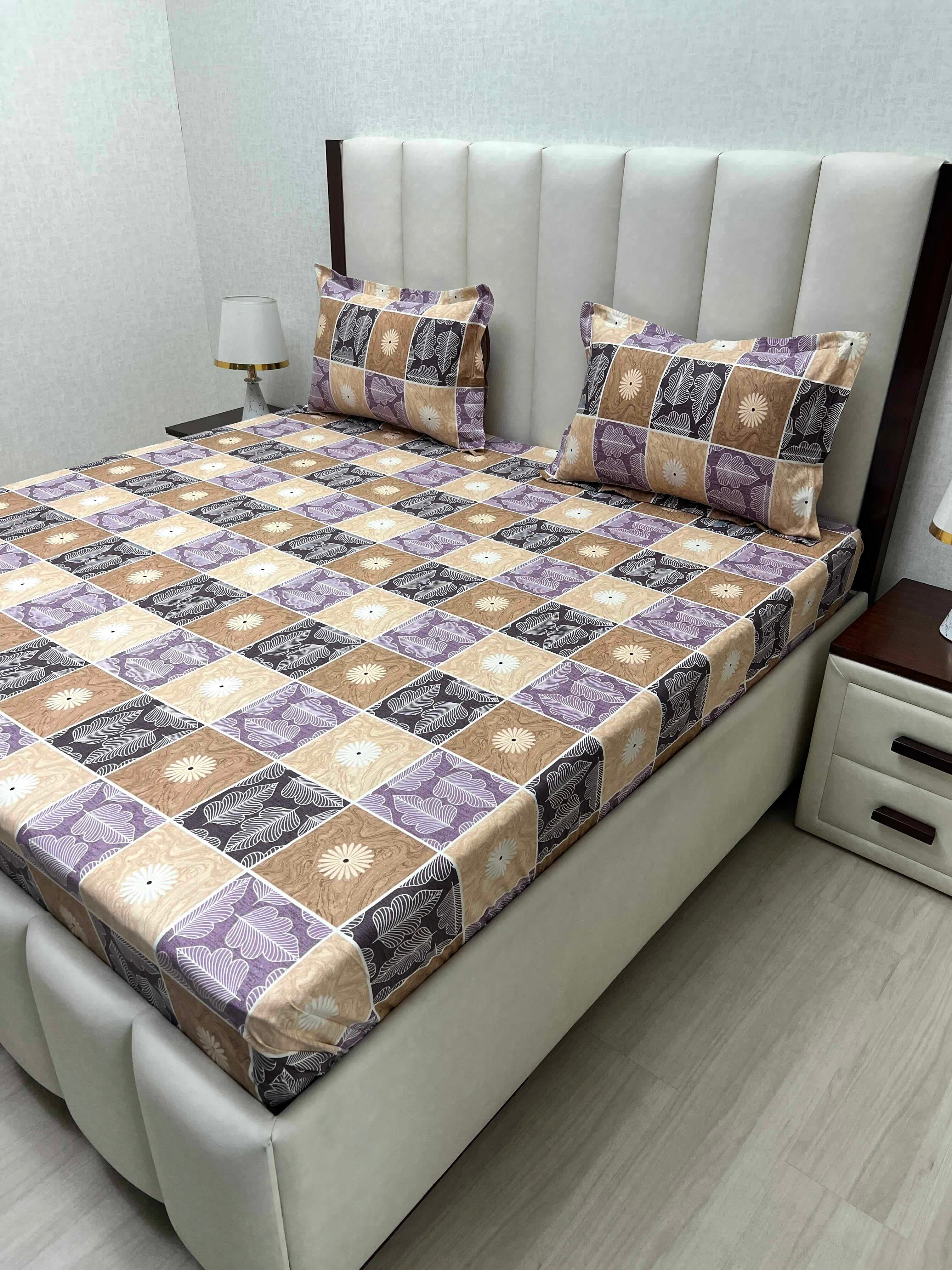 Pure Decor Pure Cotton Queen Size Double Bedsheet
