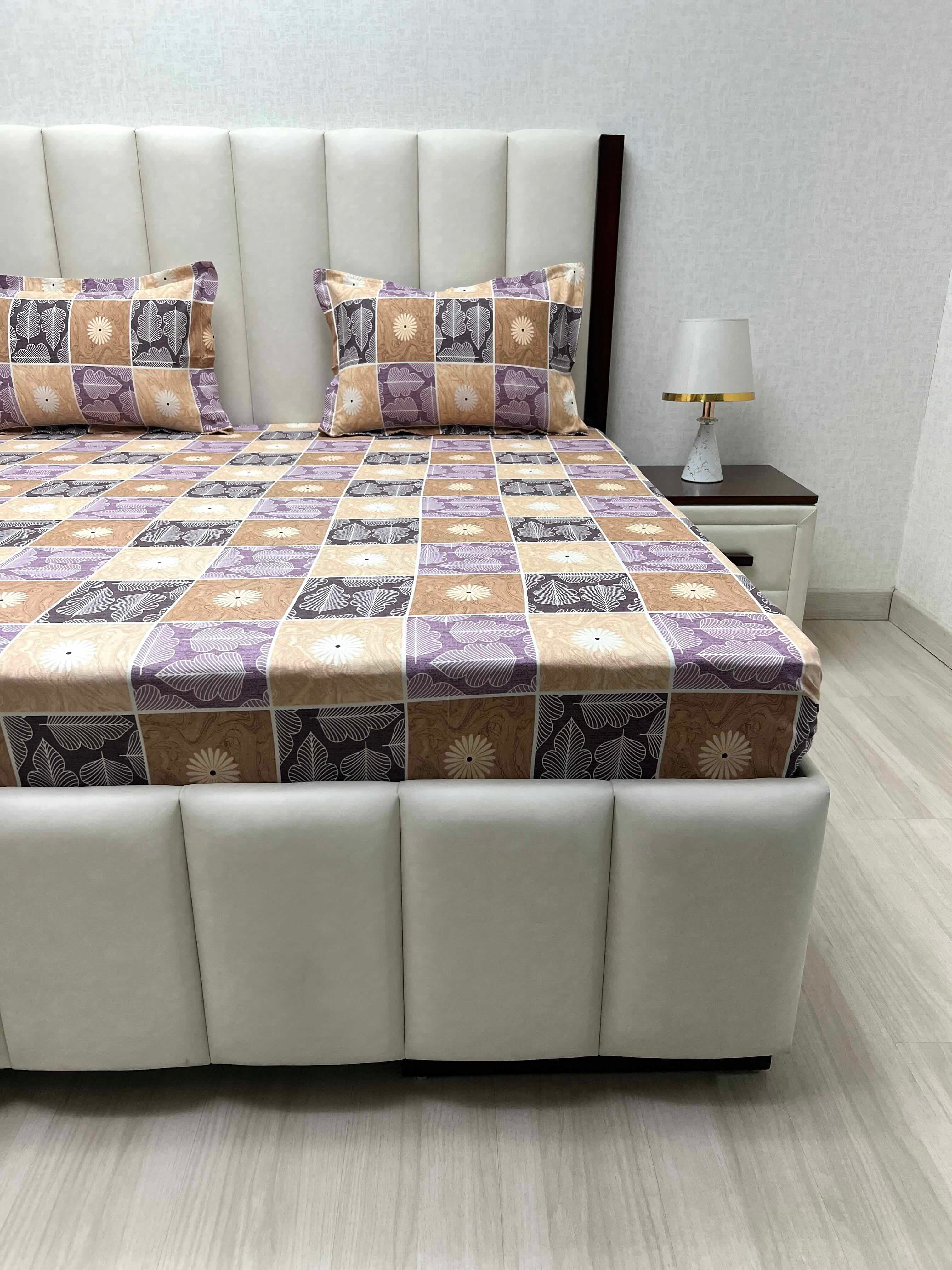 Pure Decor Pure Cotton Queen Size Double Bedsheet