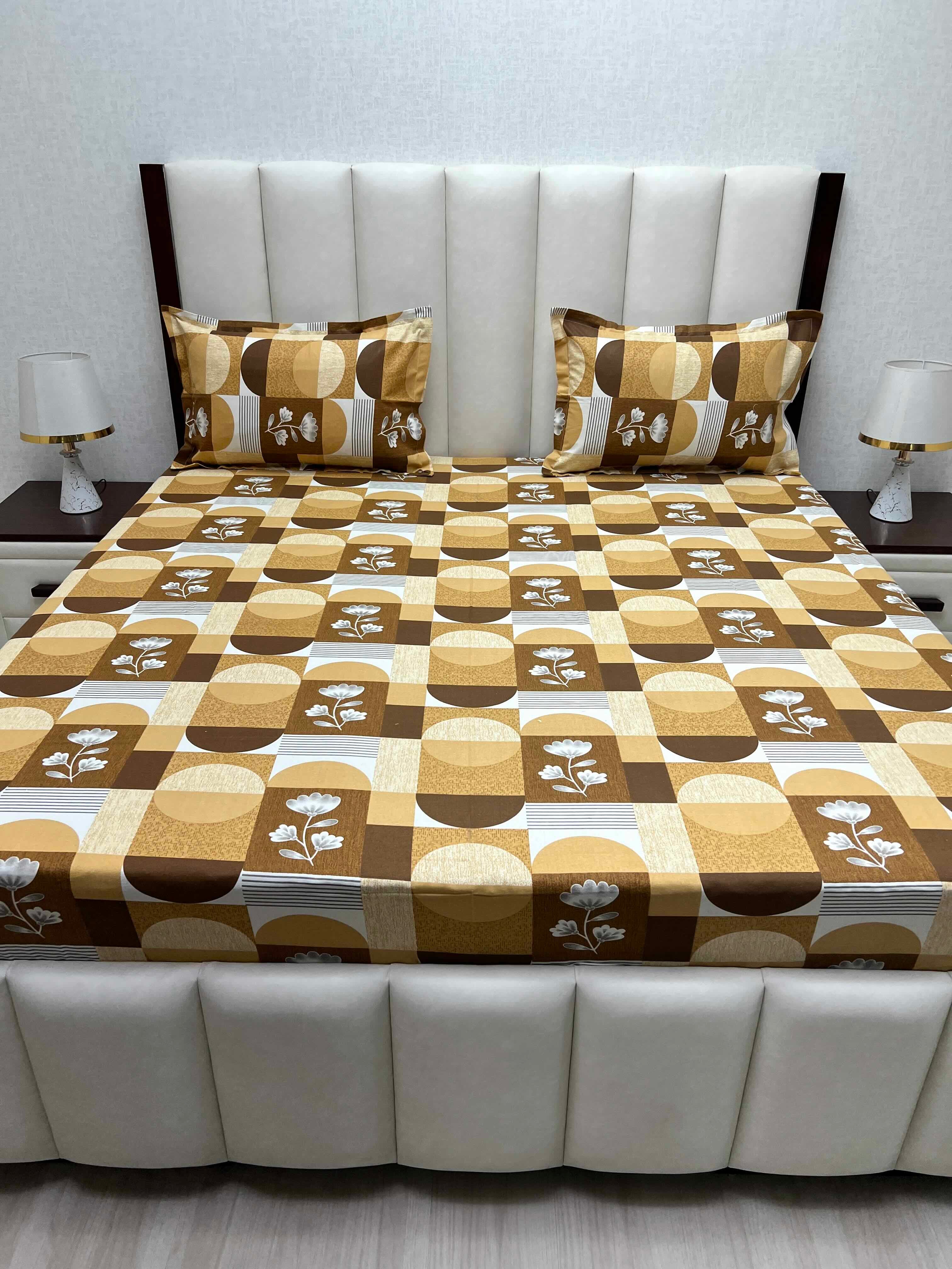 Pure Decor Pure Cotton Queen Size Double Bedsheet