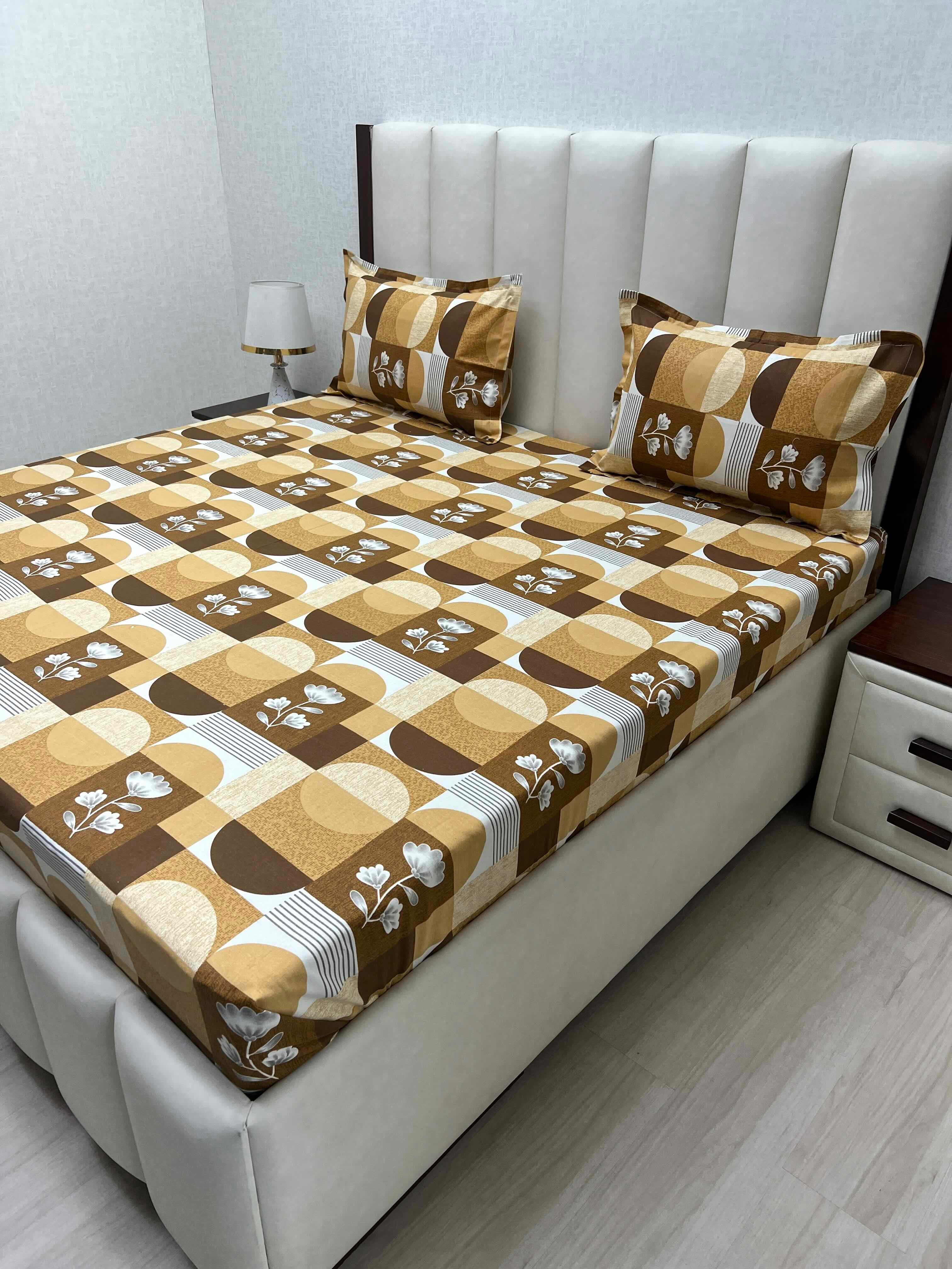 Pure Decor Pure Cotton Queen Size Double Bedsheet