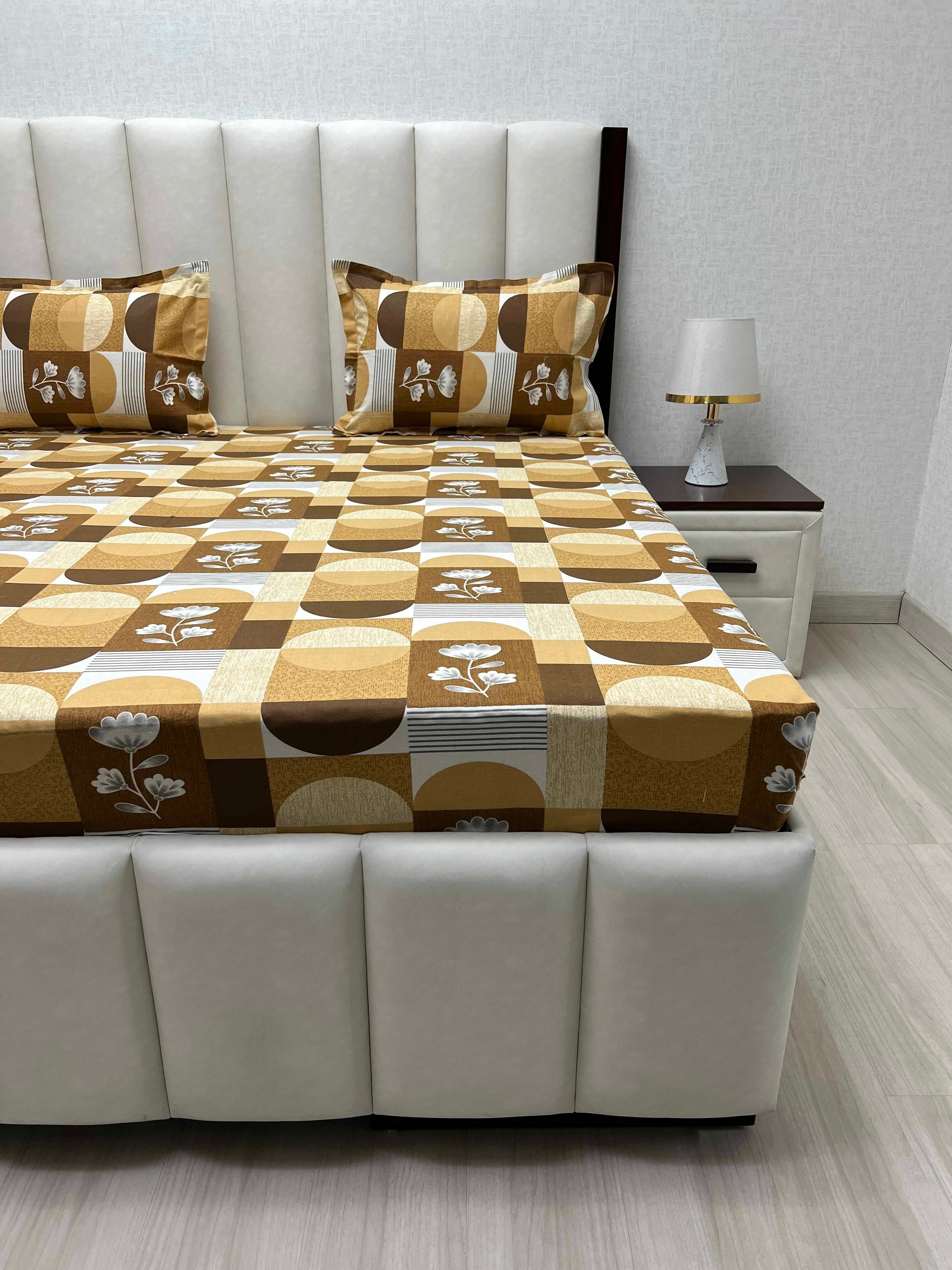 Pure Decor Pure Cotton Queen Size Double Bedsheet