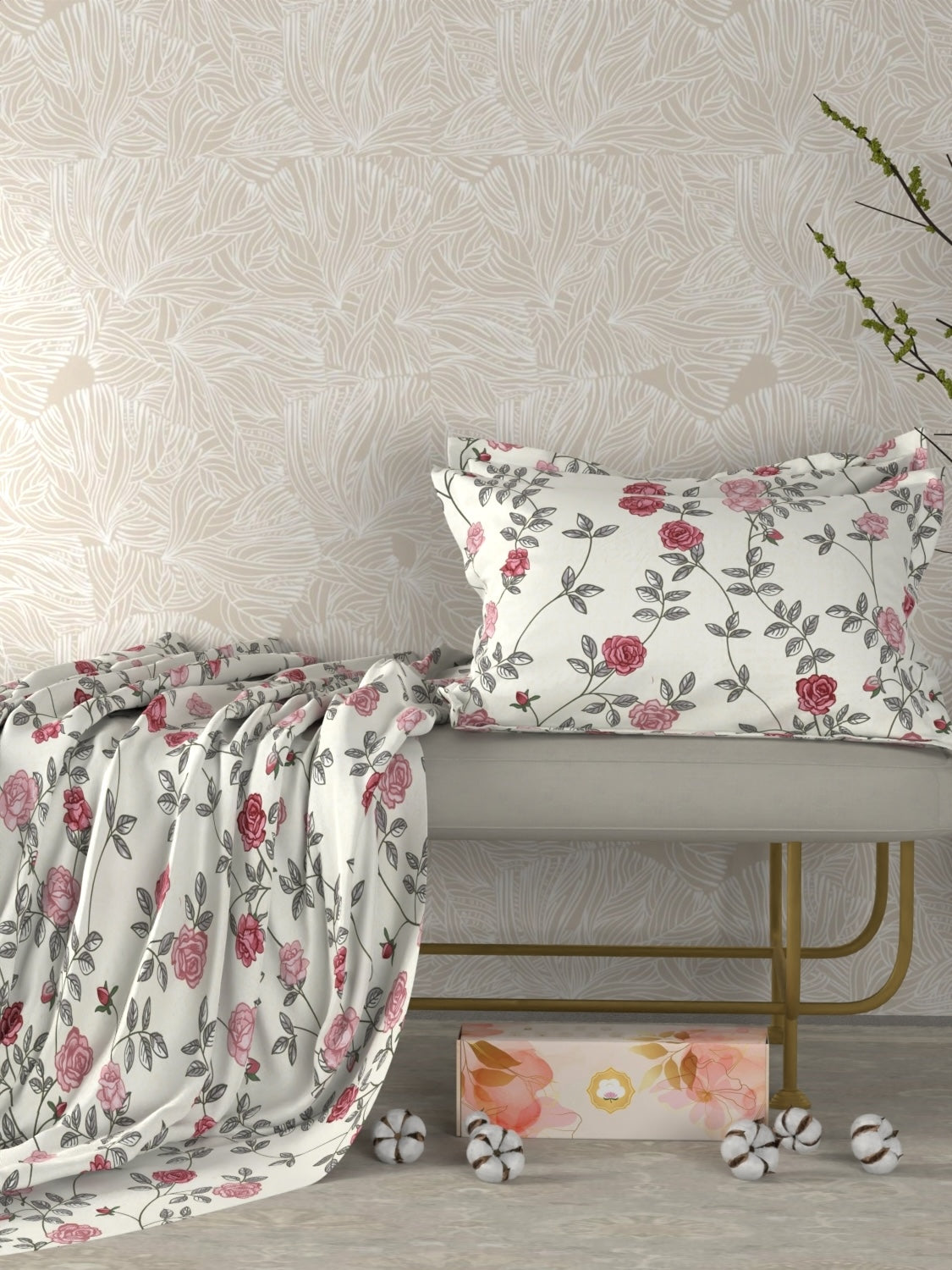 Pure Decor Polycotton Queen Size Double Bedsheet