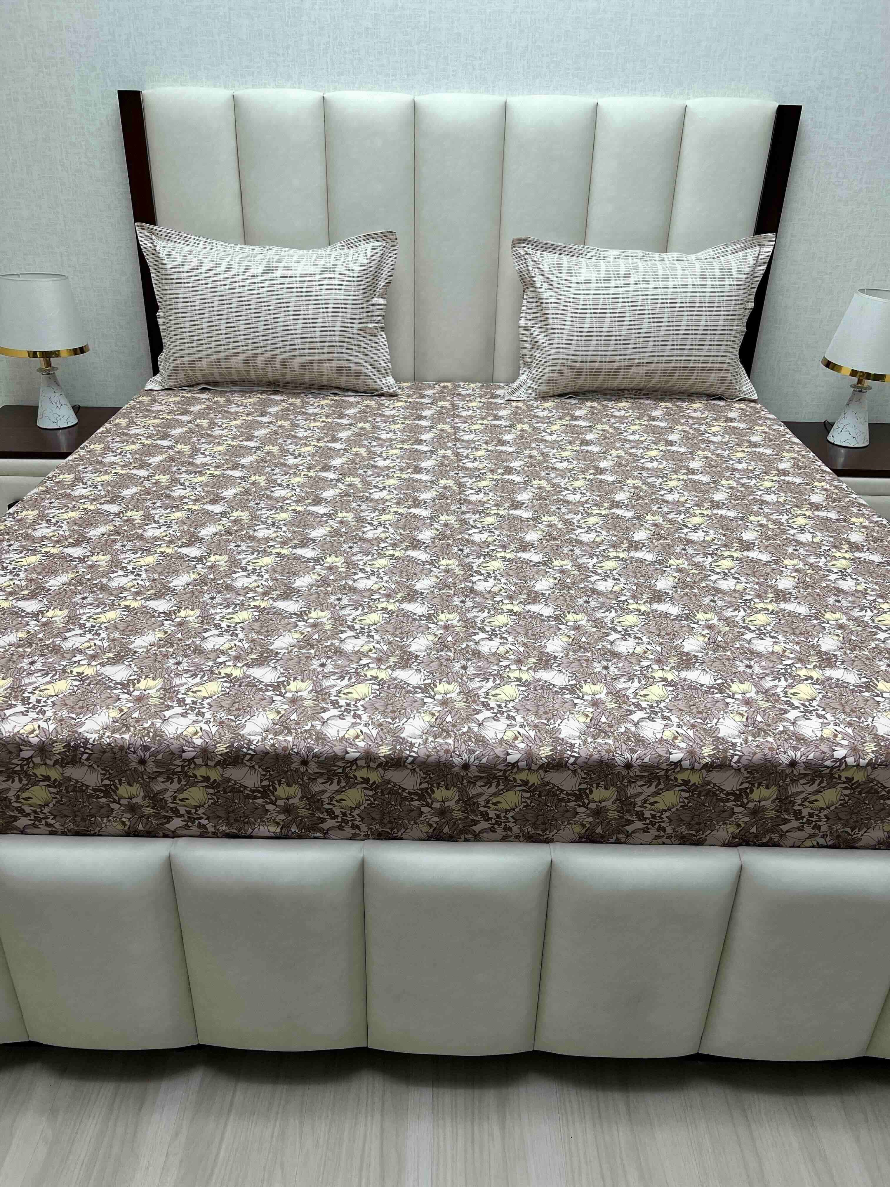 Pure Decor Pure Cotton King Size Double Bedsheet