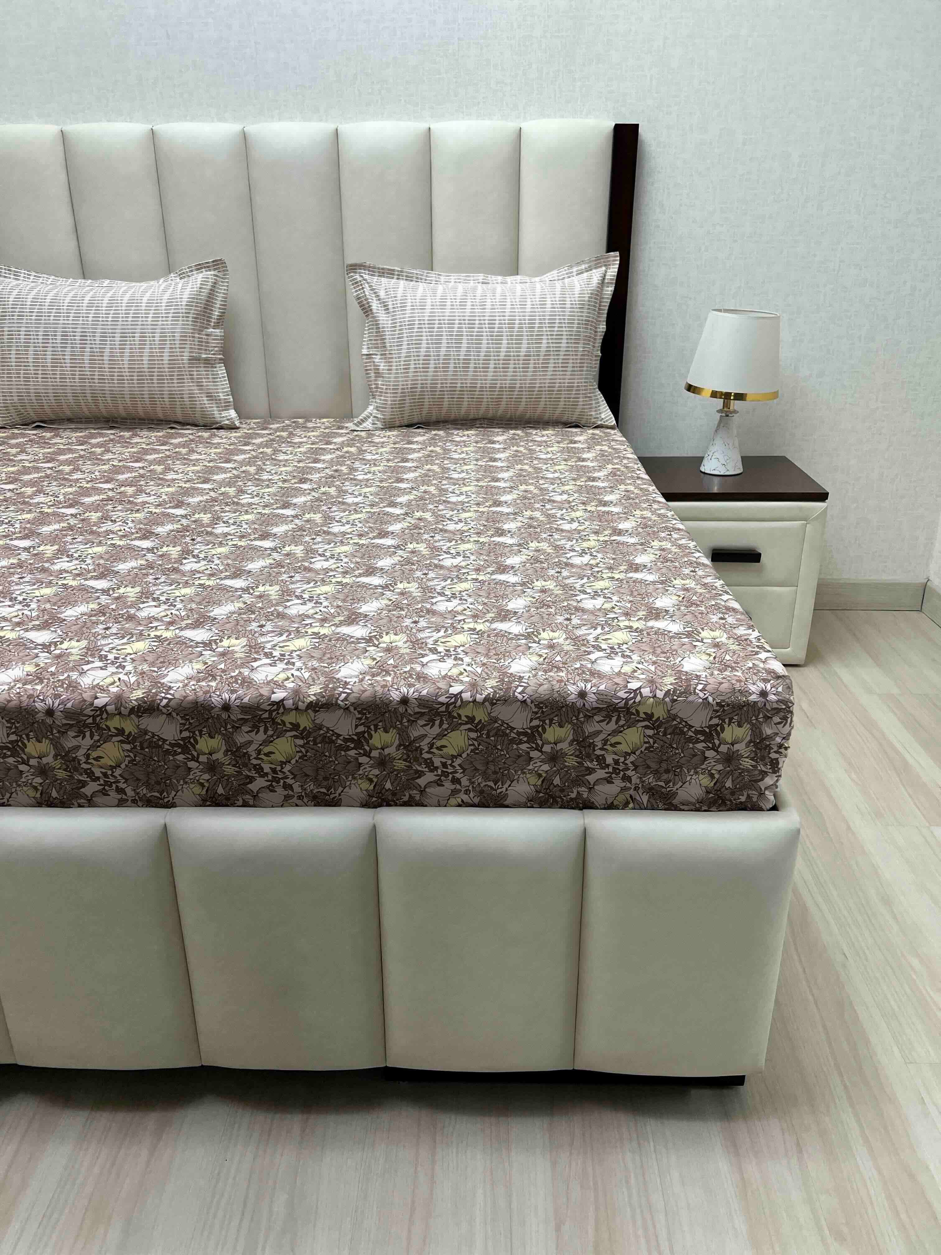 Pure Decor Pure Cotton King Size Double Bedsheet