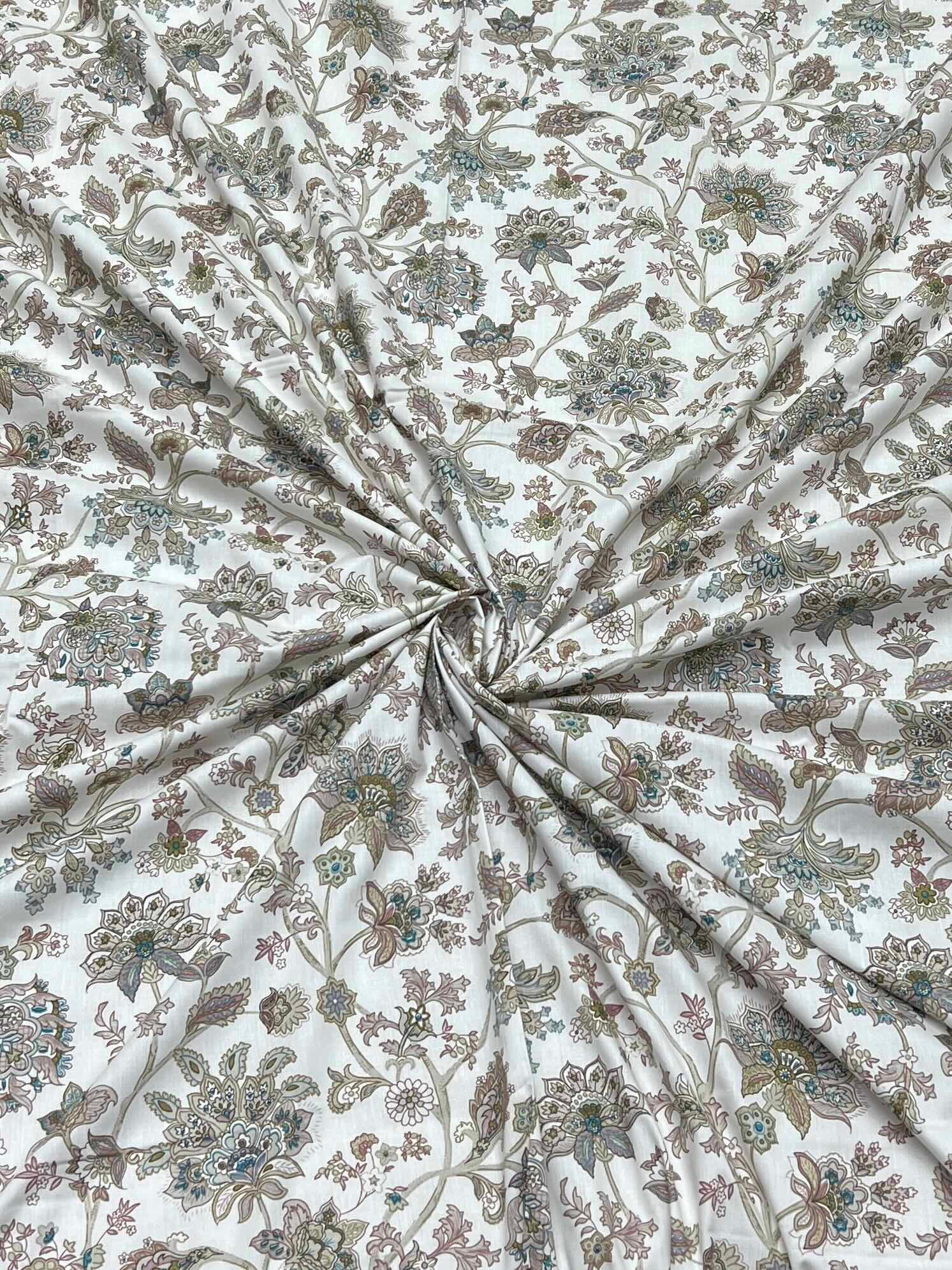 A-3813 - Pure Cotton 210 TC King Size Double Bedsheet (274X274) with Two Pillow Covers (50X76)