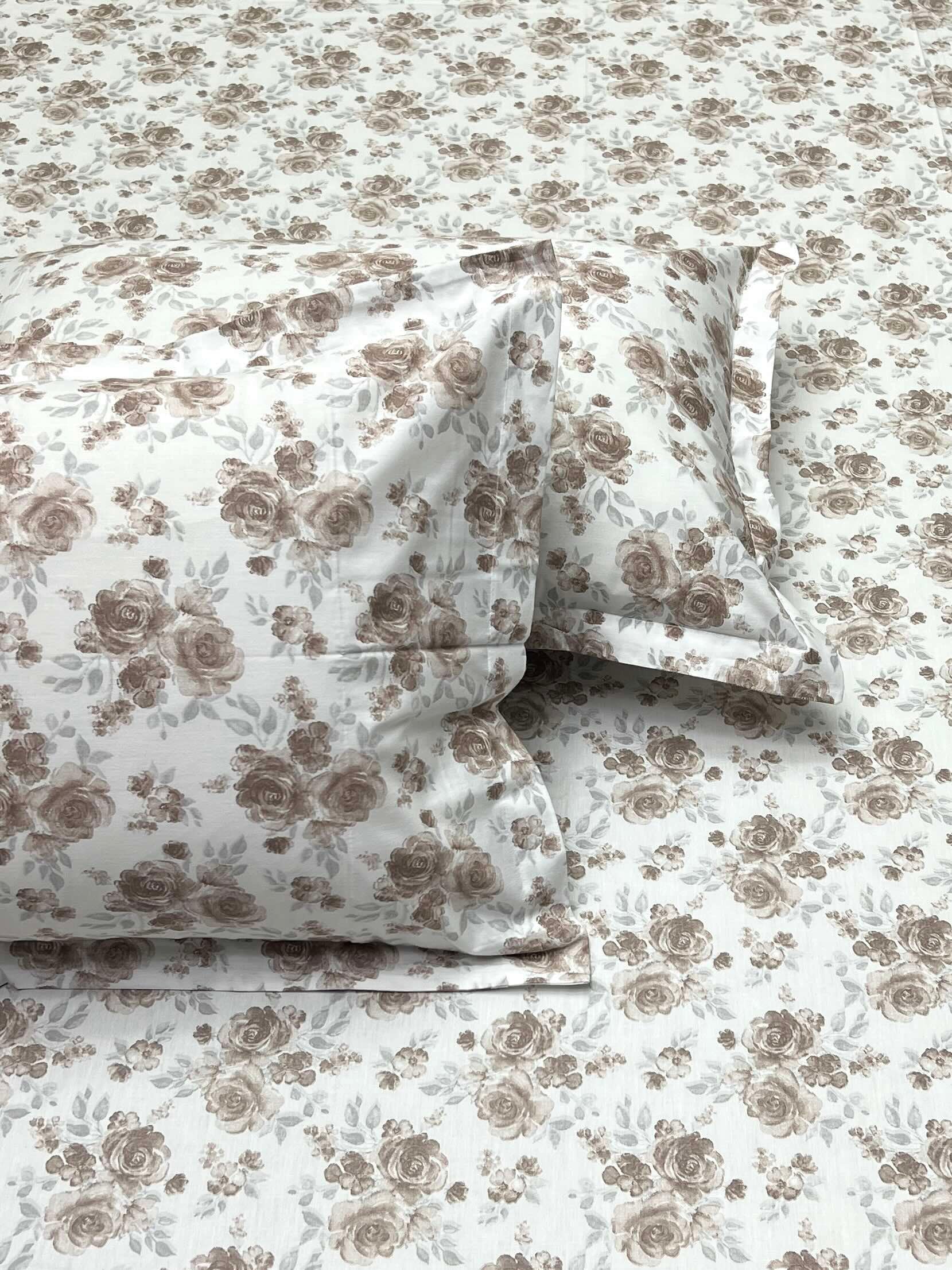 A-3868 - Pure Cotton 210 TC King Size Double Bedsheet (274X274) with Two Pillow Covers (50X76)