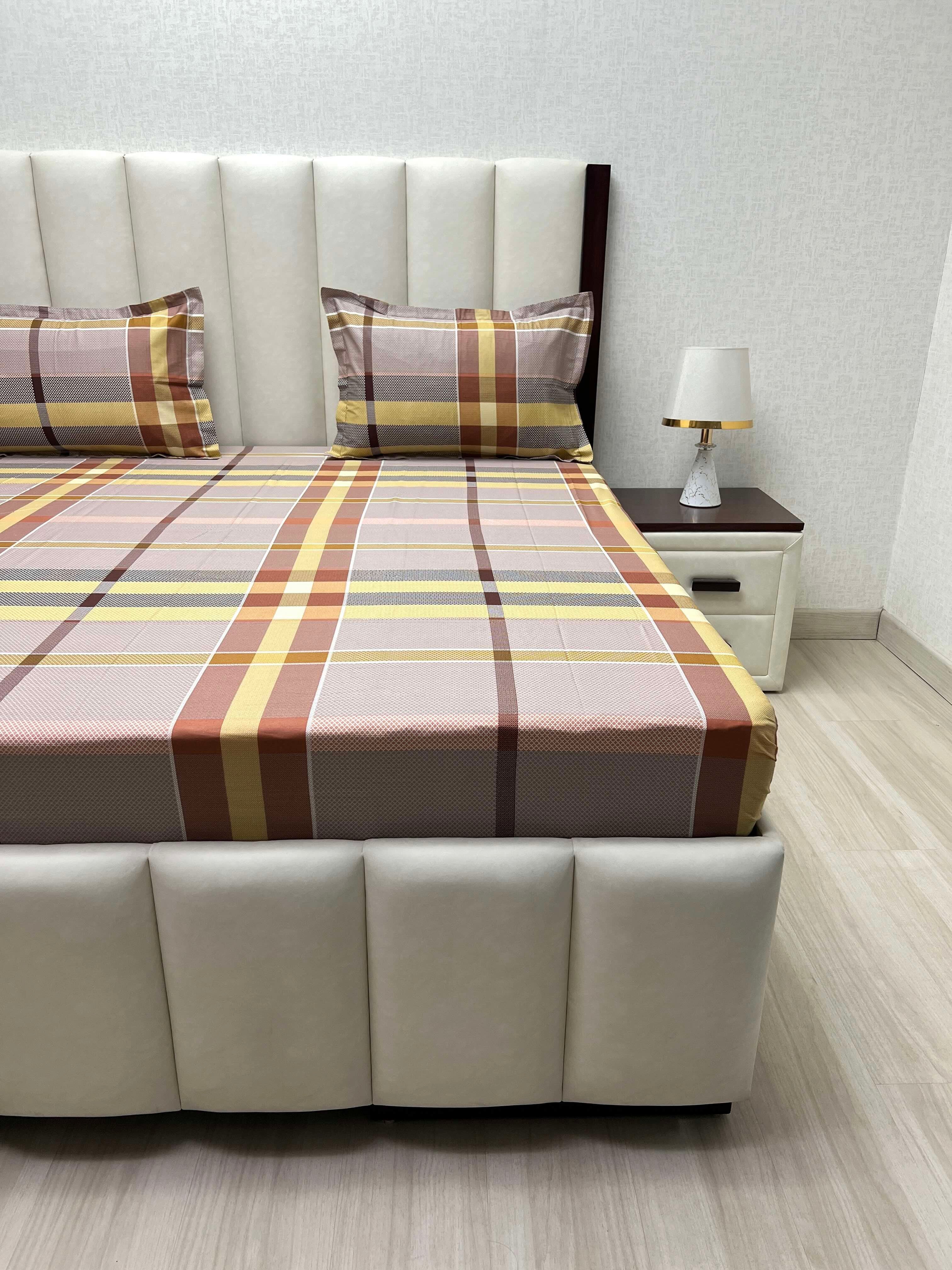 Pure Decor Pure Cotton Queen Size Double Bedsheet