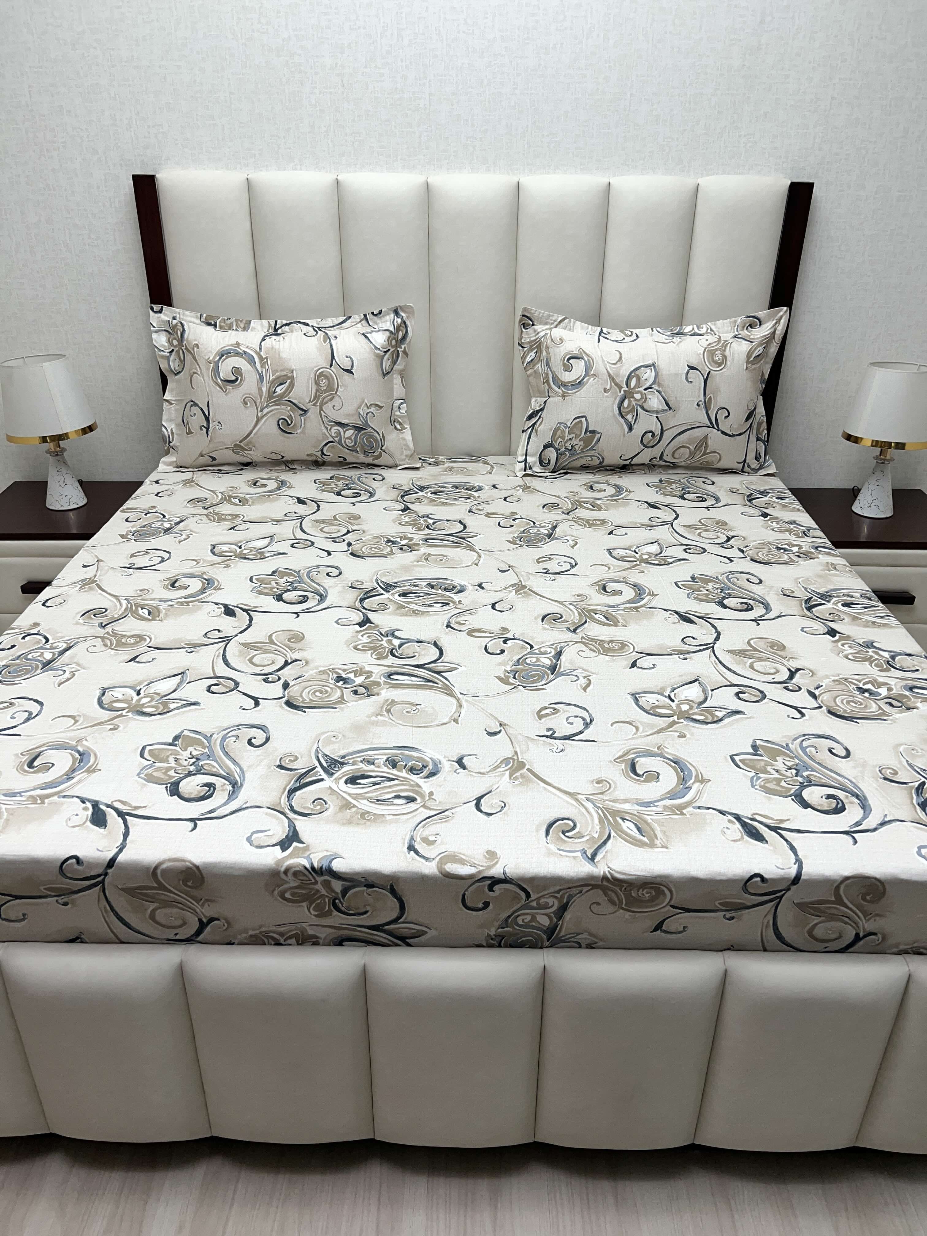 Pure Decor Pure Cotton King Size Double Bedsheet