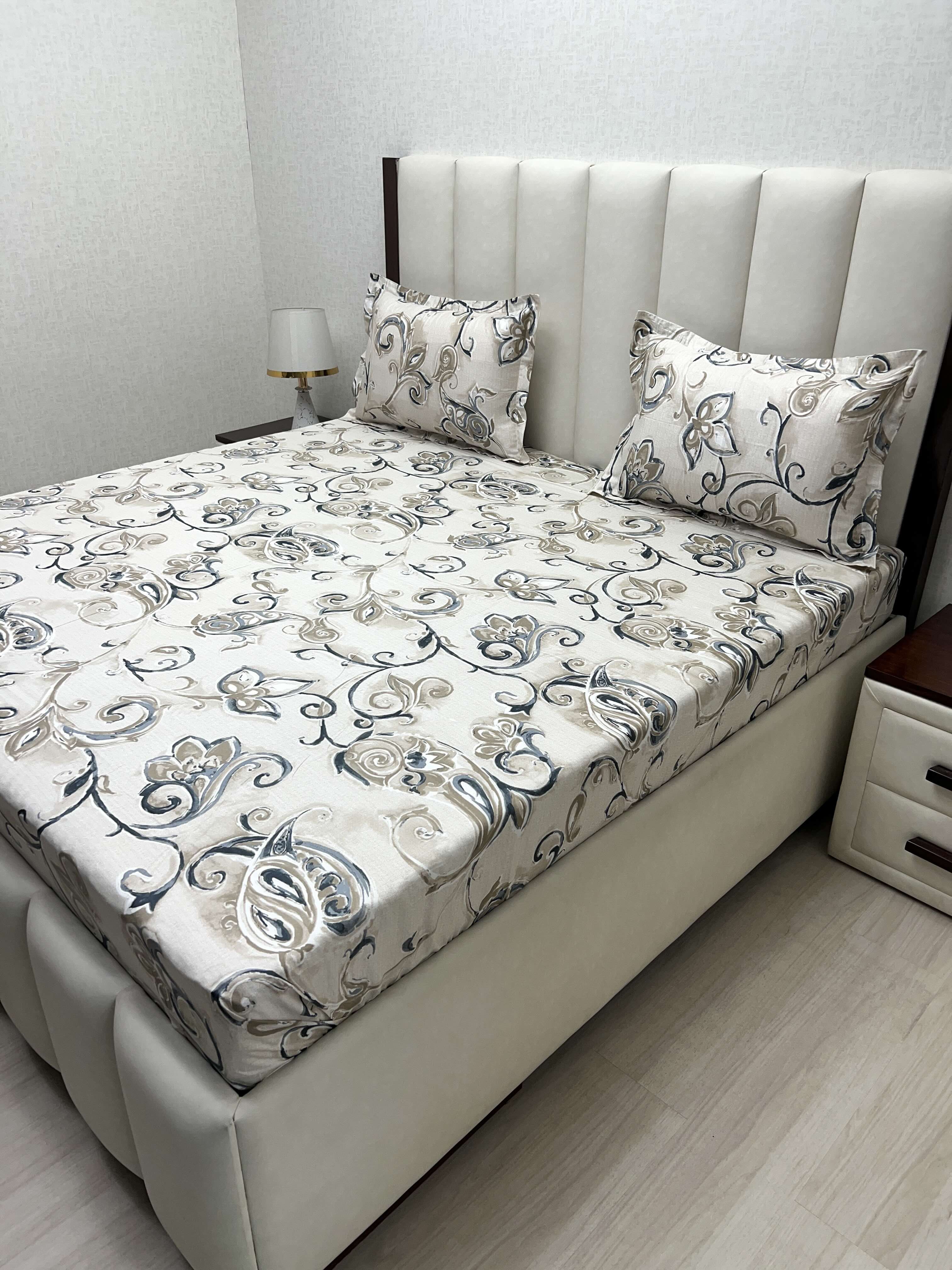 Pure Decor Pure Cotton King Size Double Bedsheet