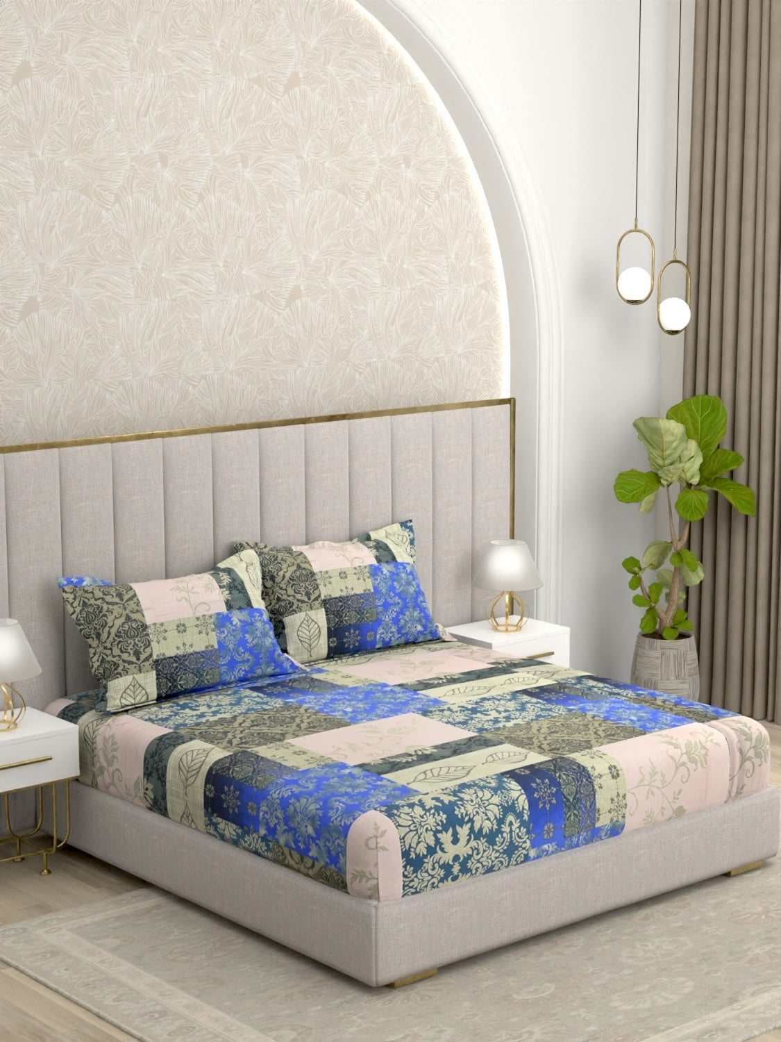 Pure Decor Pure Cotton King Size Double Bedsheet