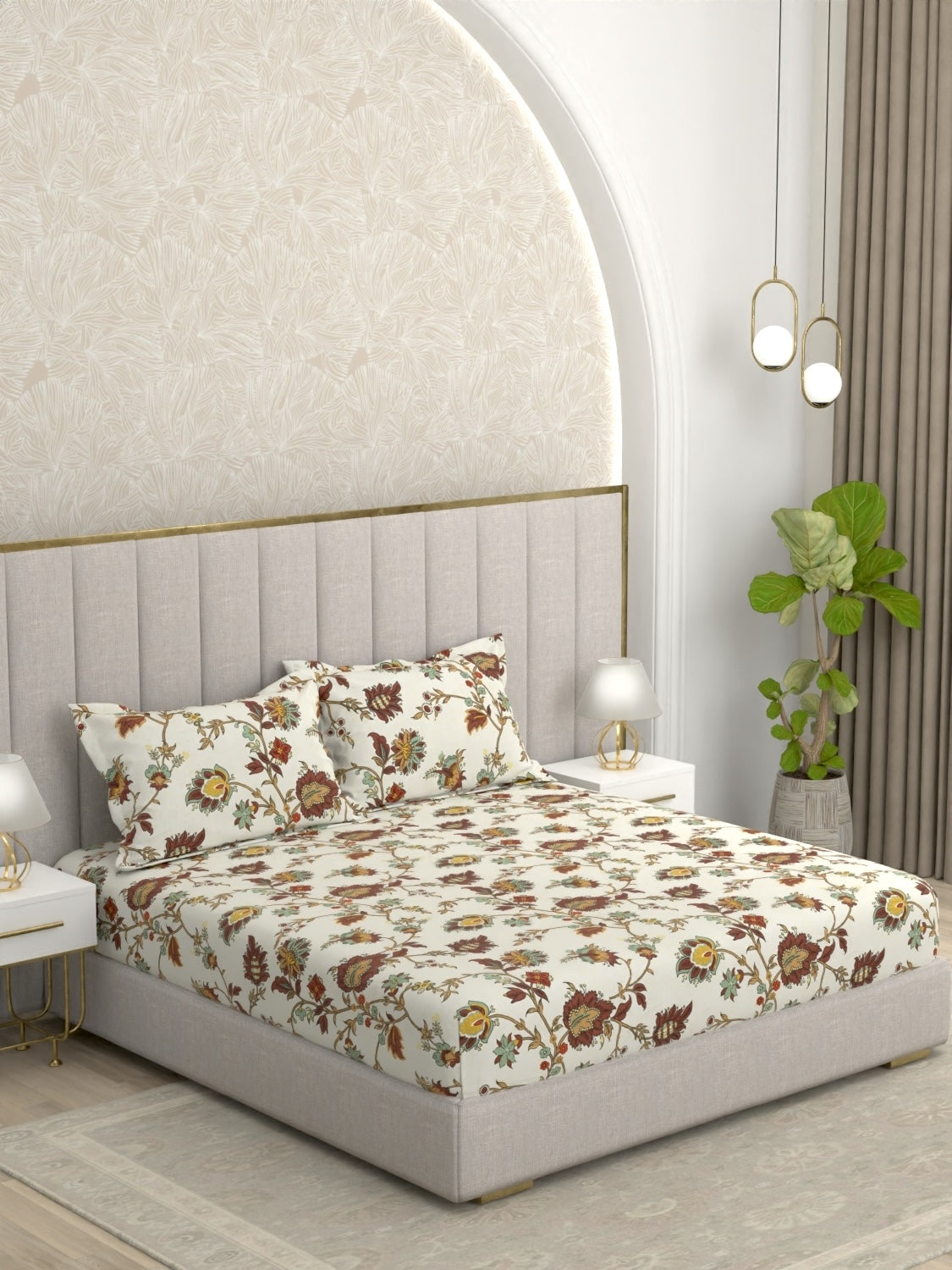 Pure Decor Polycotton Queen Size Double Bedsheet