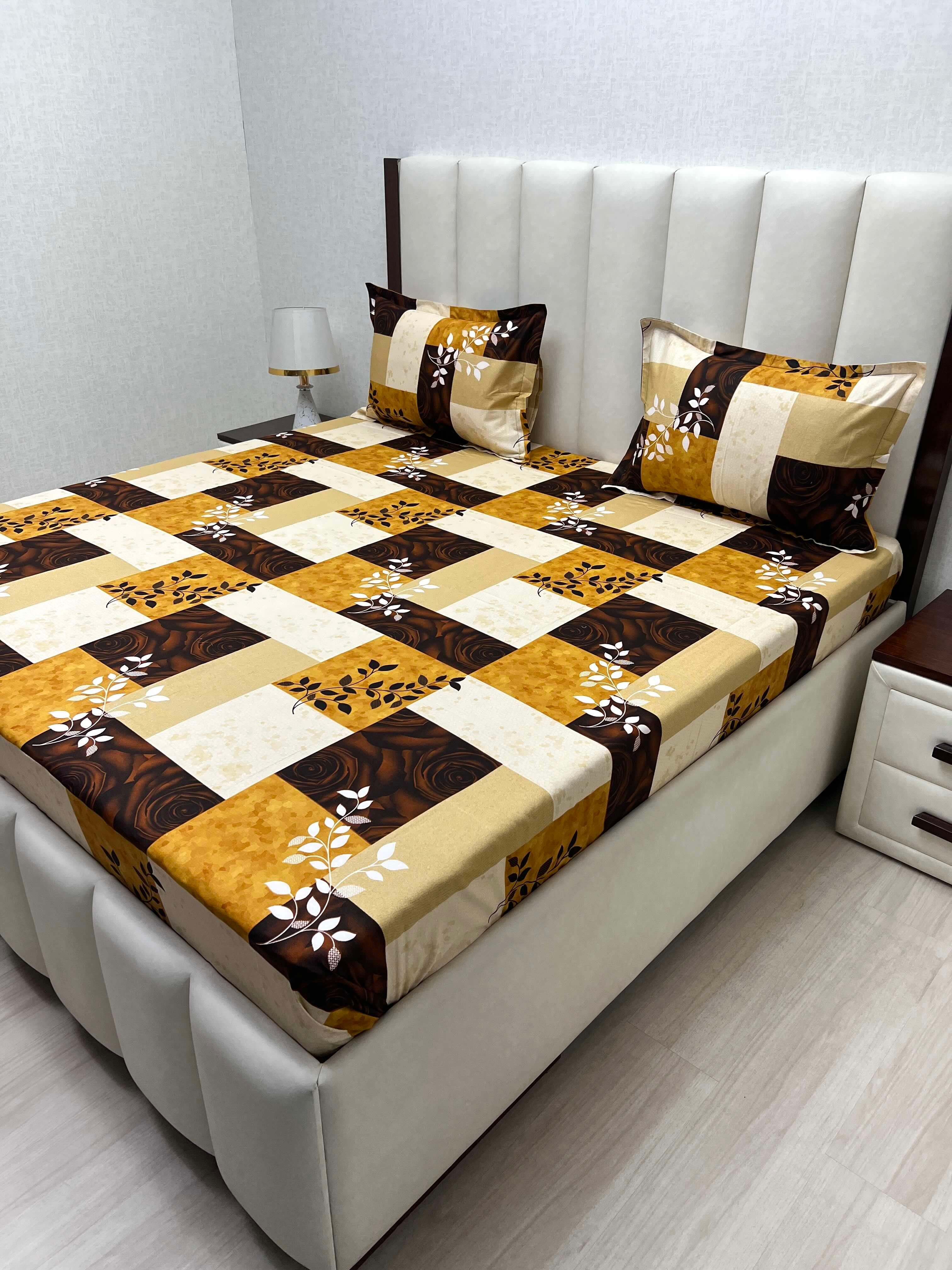Pure Decor Pure Cotton Queen Size Double Bedsheet
