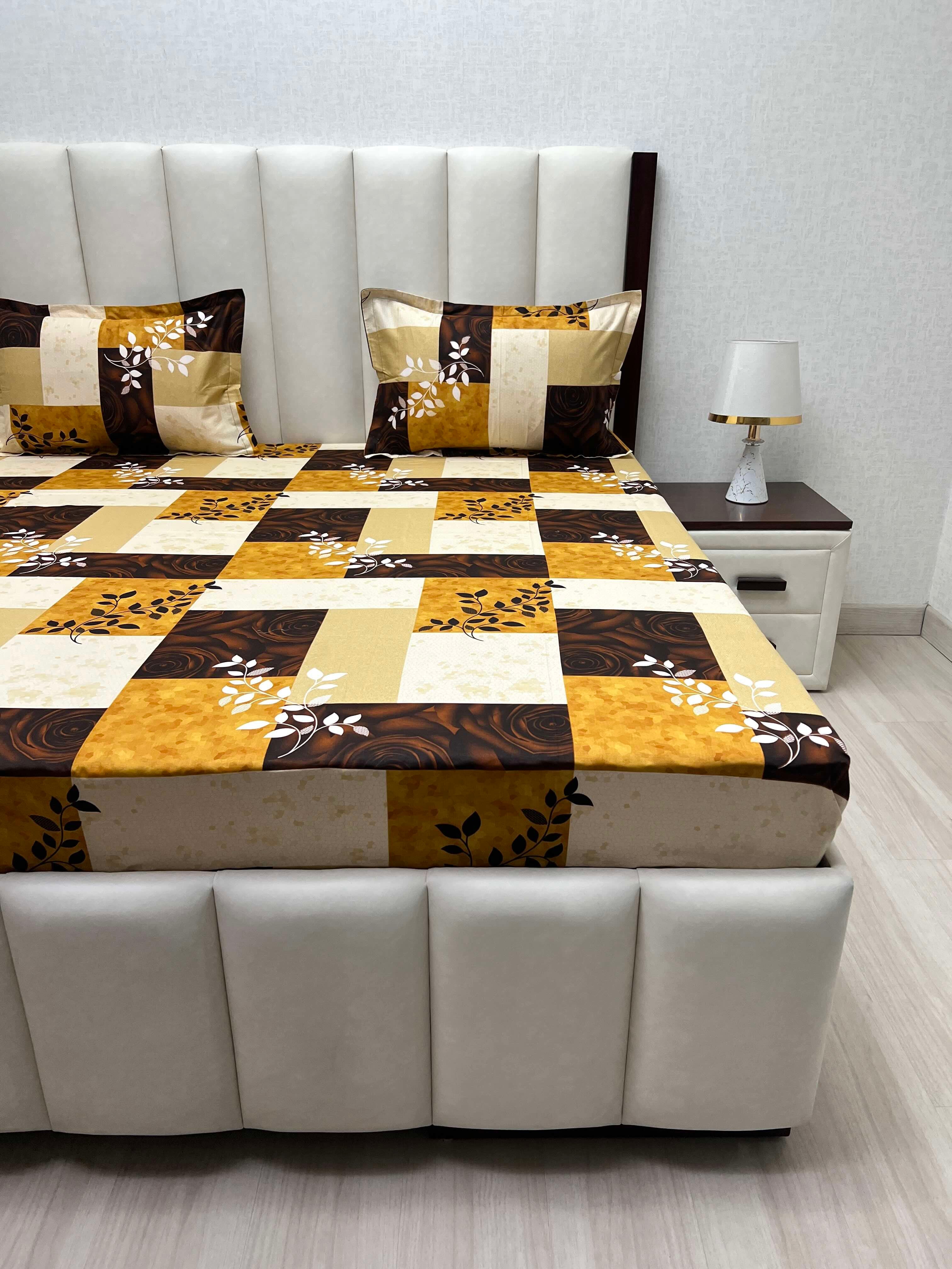 Pure Decor Pure Cotton Queen Size Double Bedsheet