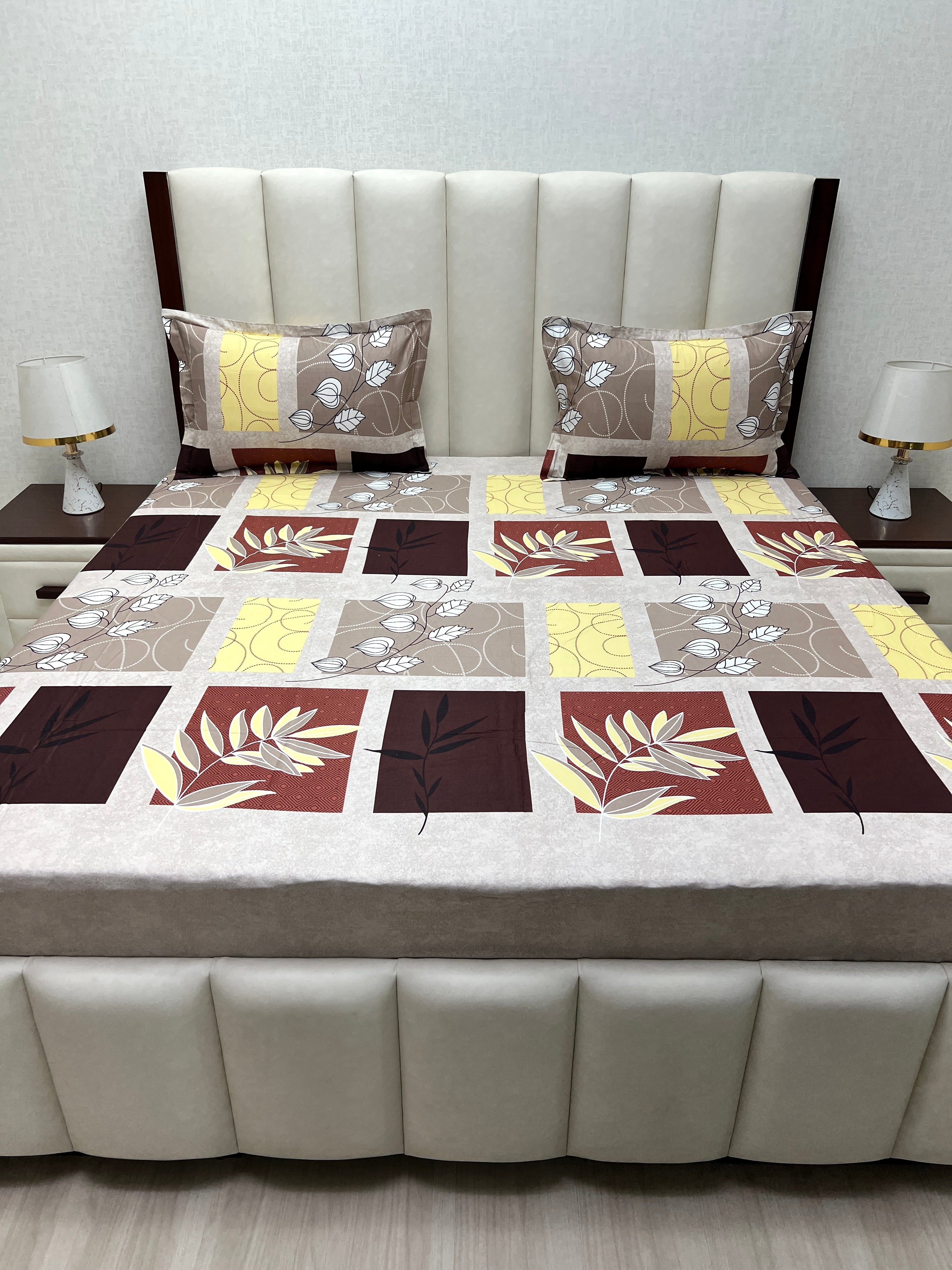 Pure Decor Pure Cotton Queen Size Double Bedsheet