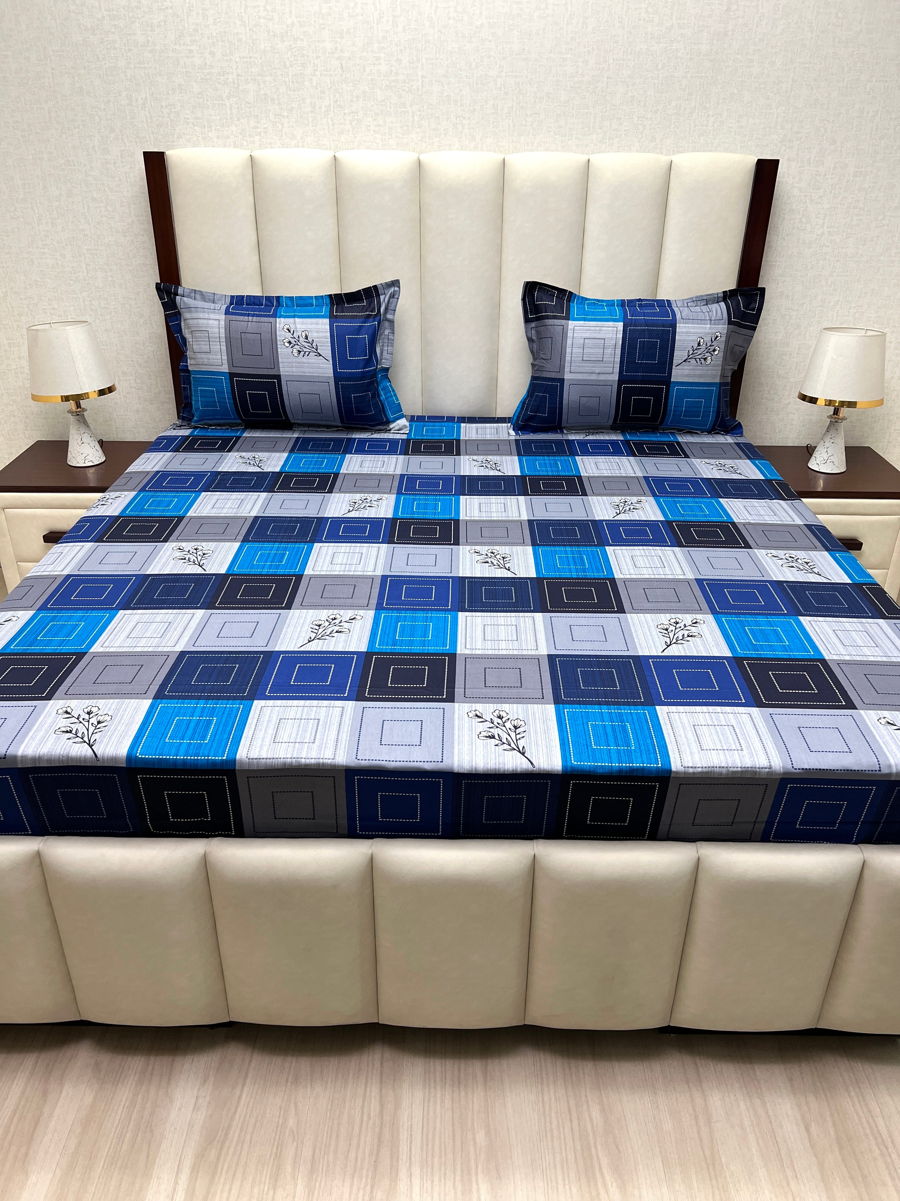 Pure Decor Pure Cotton Queen Size Double Bedsheet