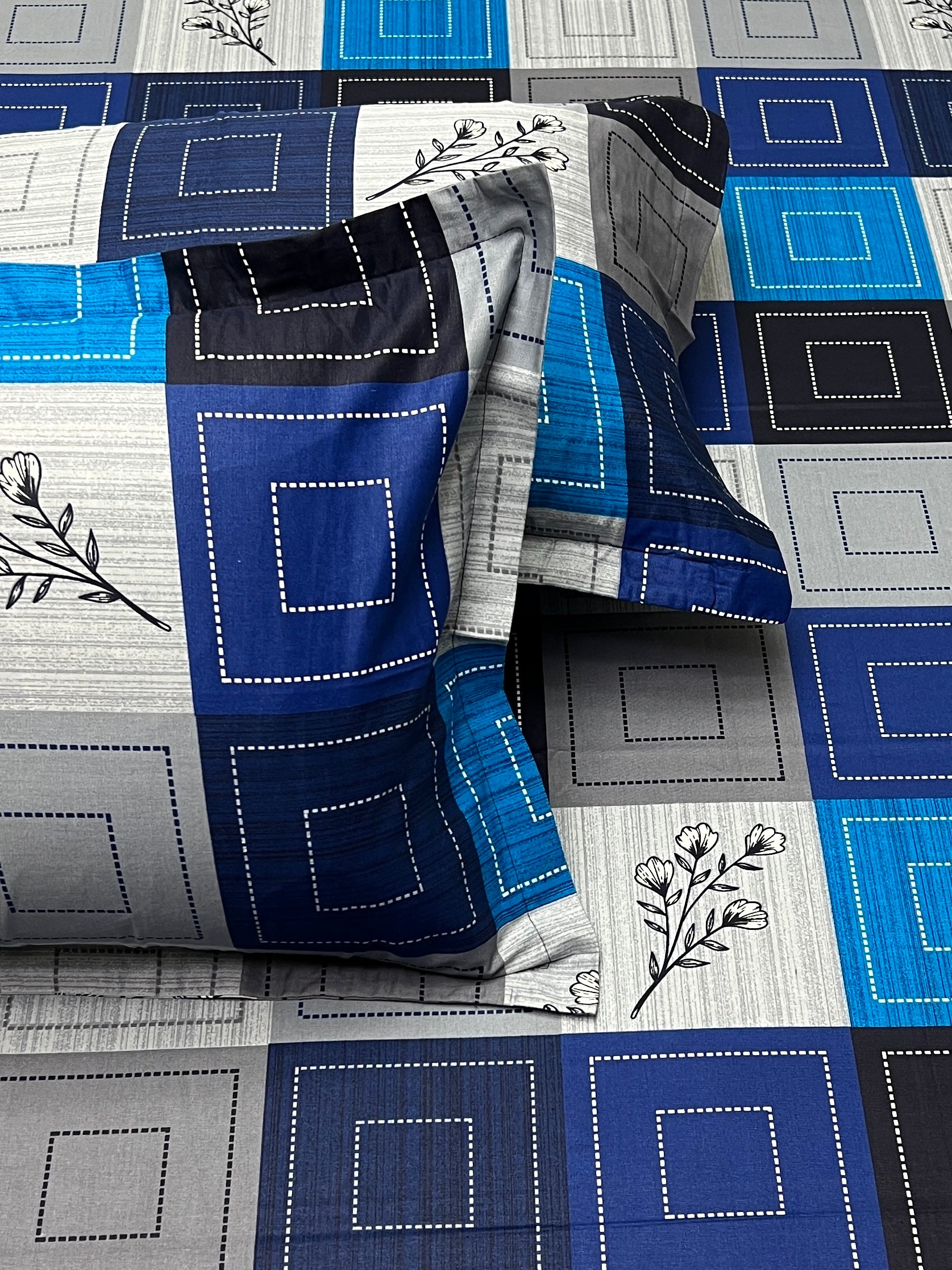 Pure Decor Pure Cotton Queen Size Double Bedsheet
