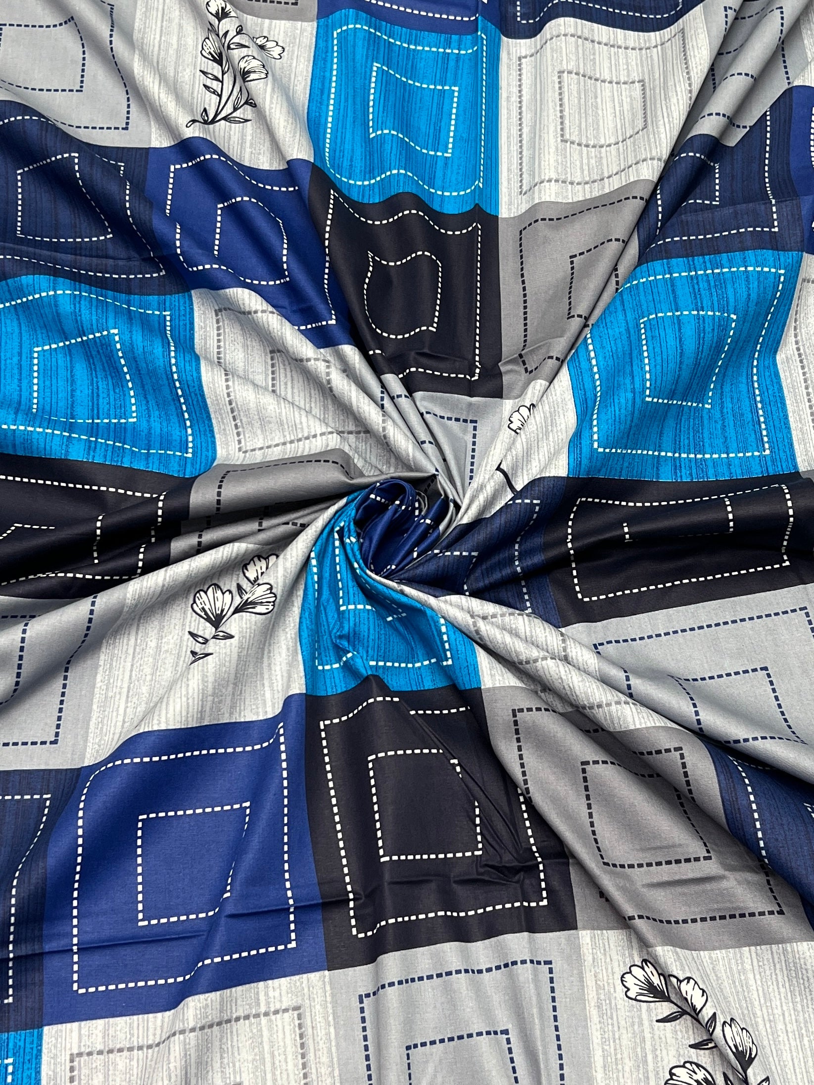 Pure Decor Pure Cotton Queen Size Double Bedsheet