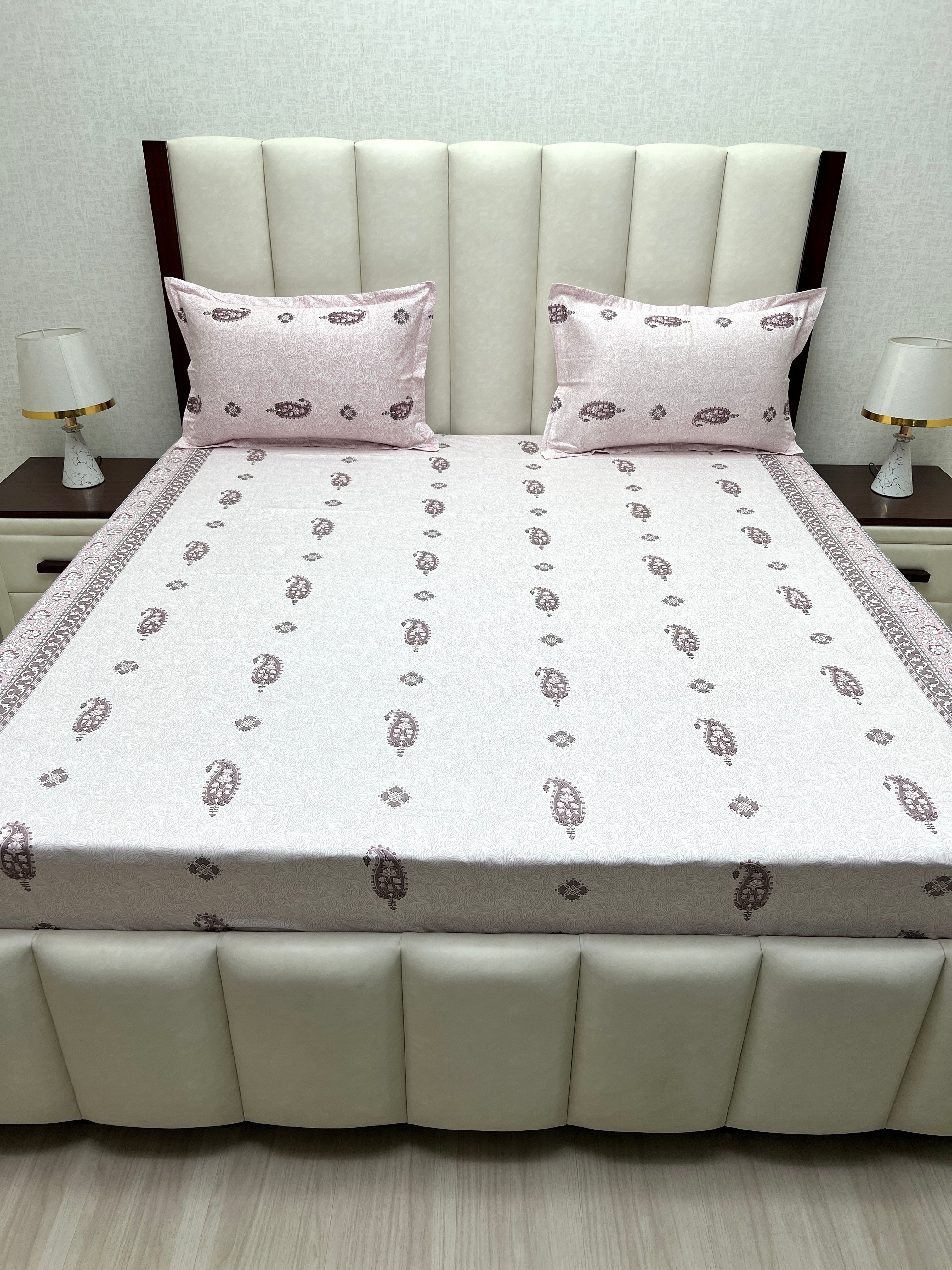 Pure Decor Pure Cotton Queen Size Double Bedsheet