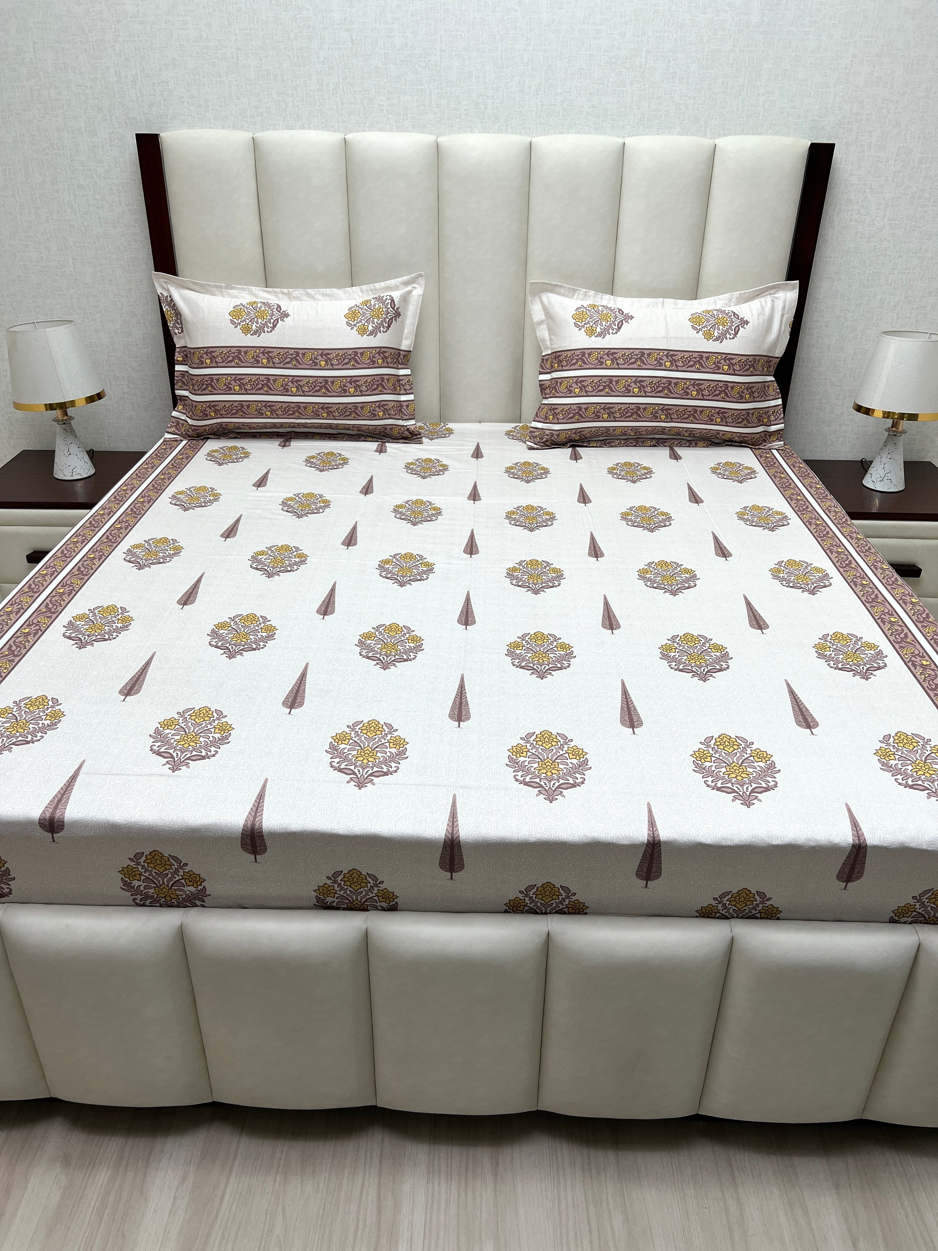 Pure Decor Pure Cotton Queen Size Double Bedsheet