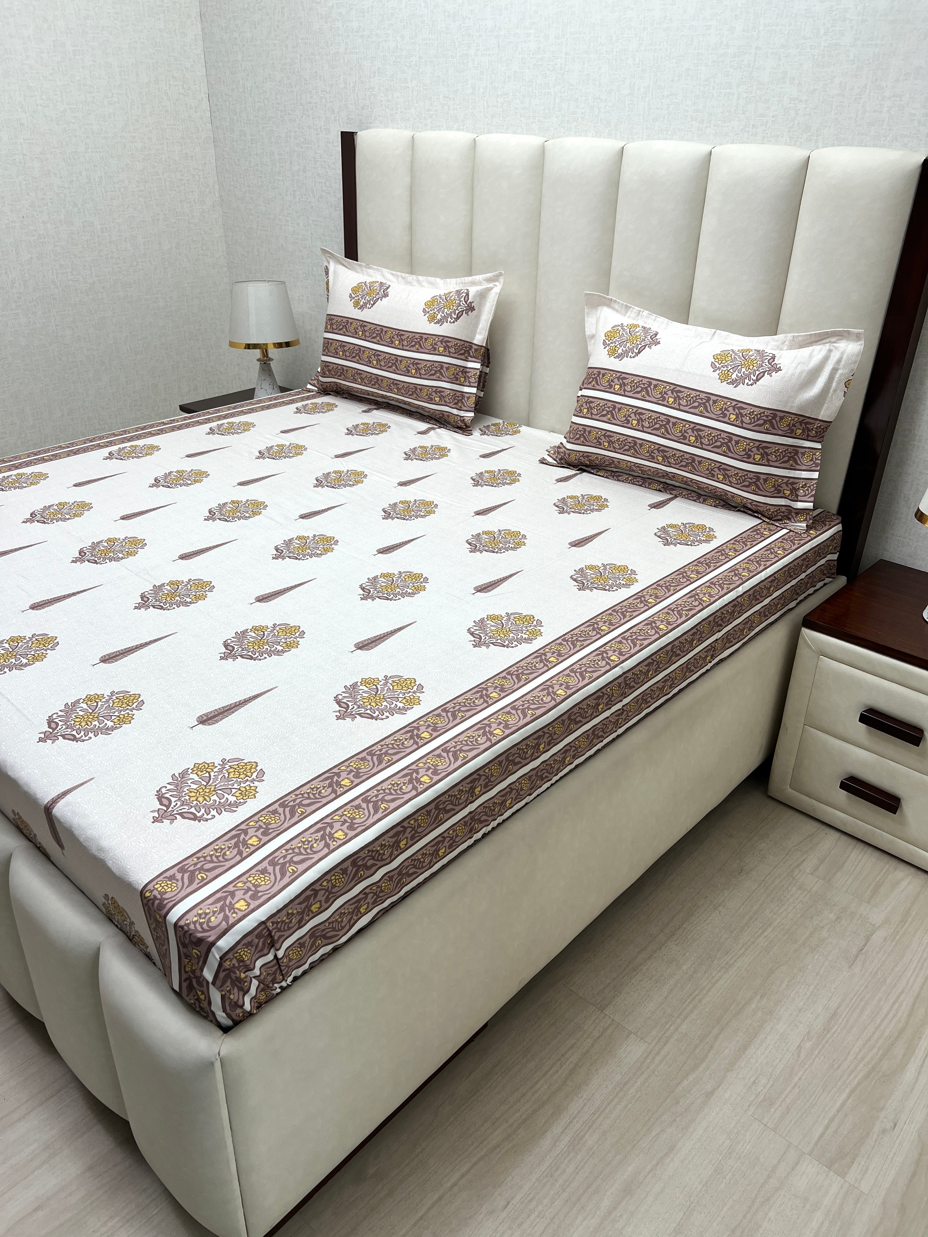 Pure Decor Pure Cotton Queen Size Double Bedsheet