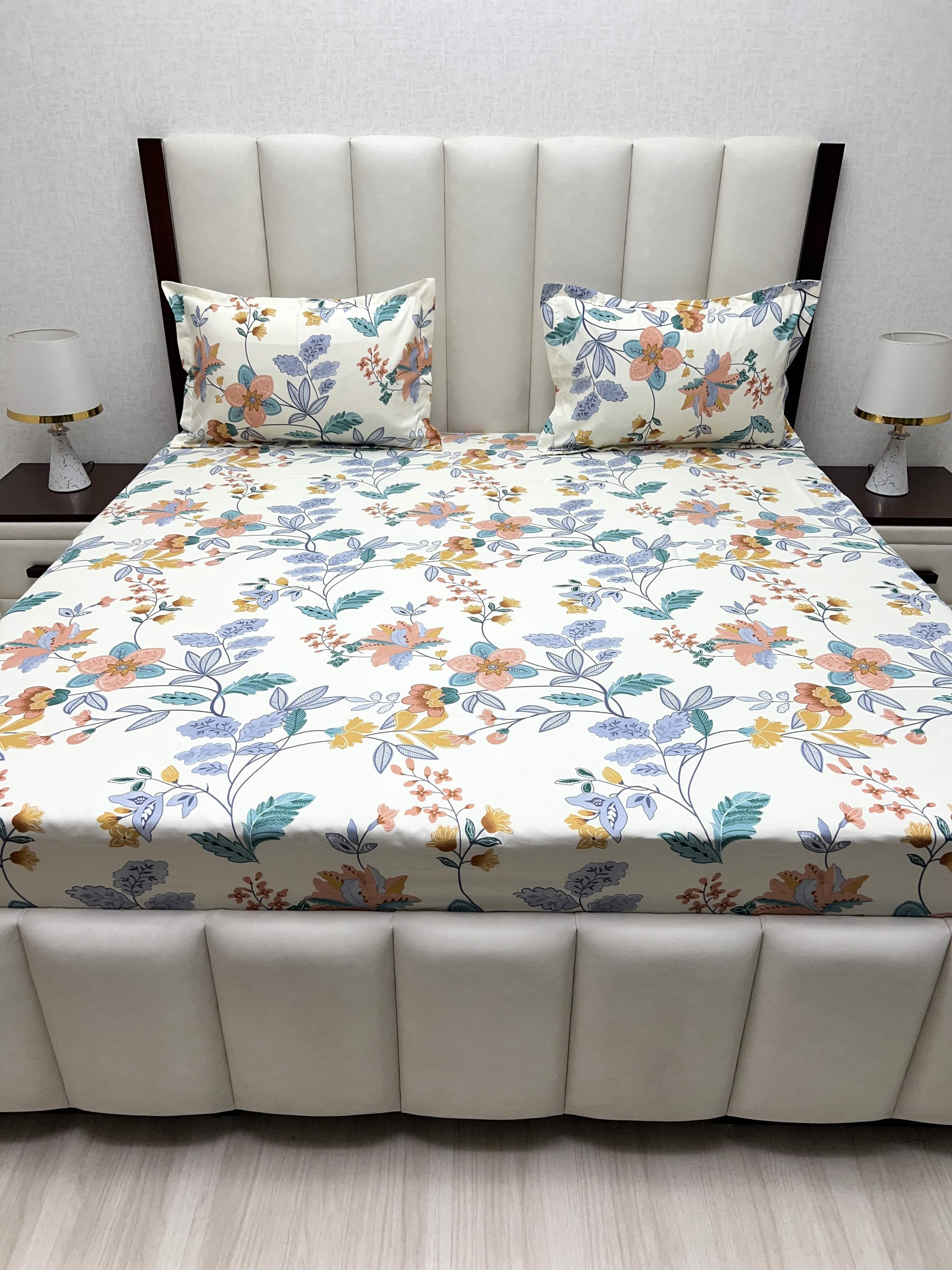 Pure Decor Polycotton Queen Size Double Bedsheet