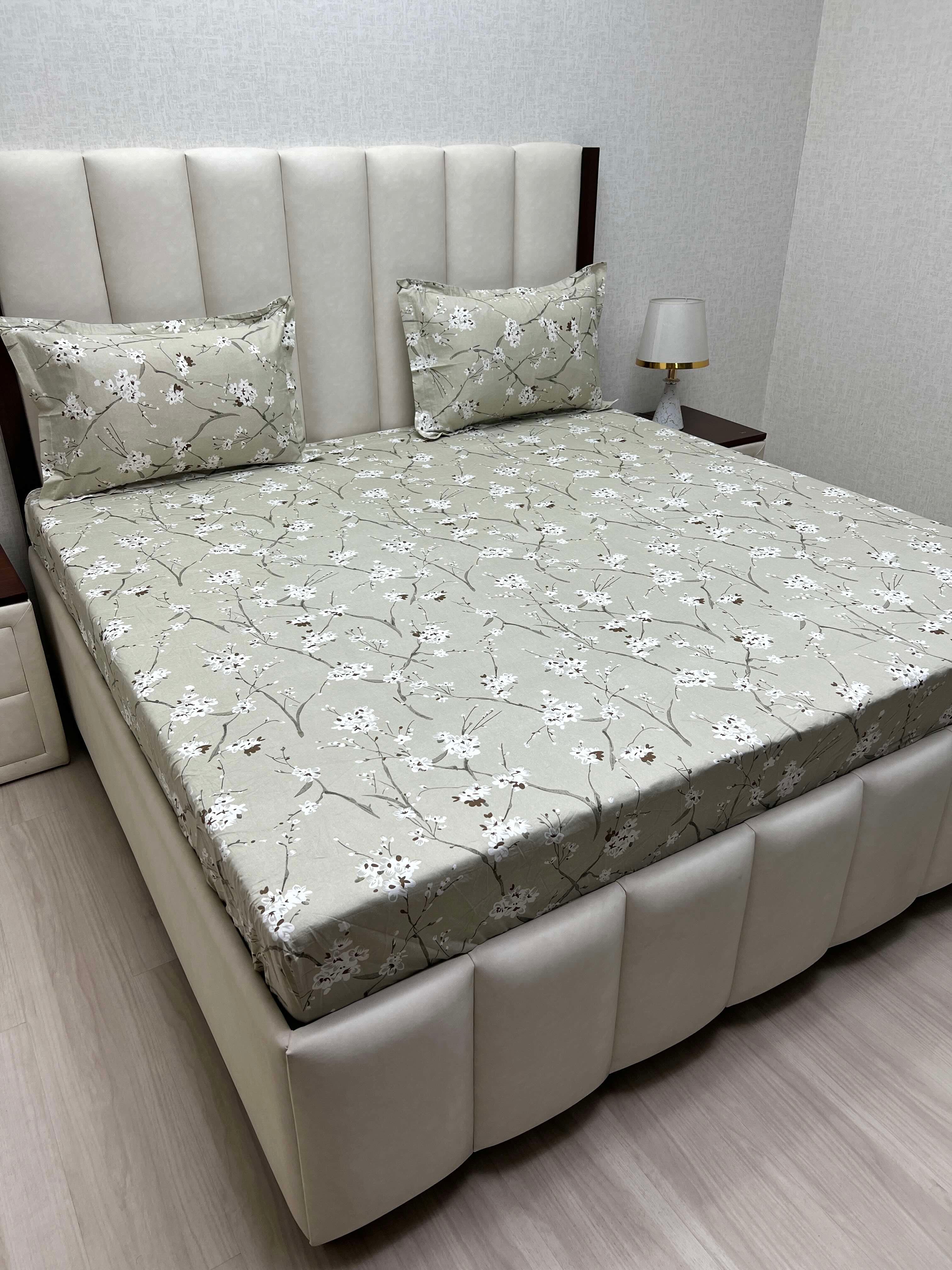 Pure Decor Pure Cotton King Size Fitted Bedsheet