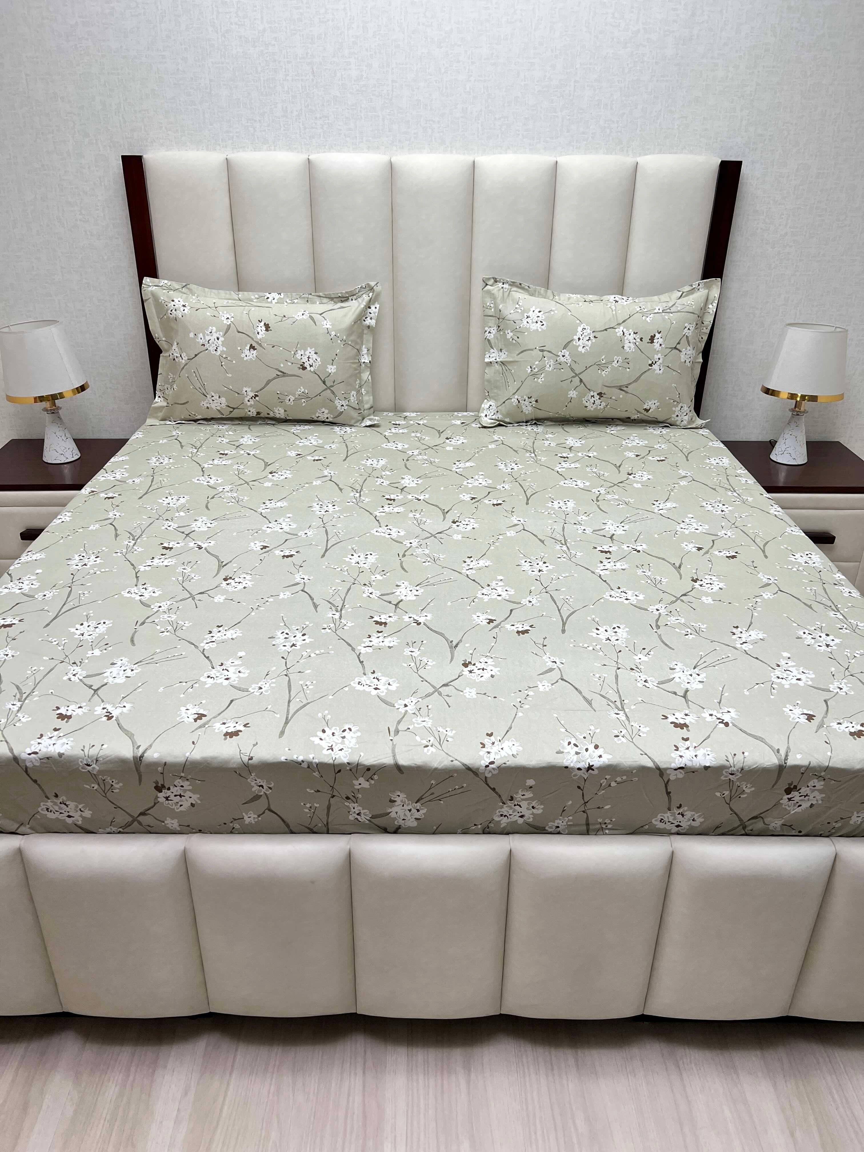 Pure Decor Pure Cotton King Size Fitted Bedsheet