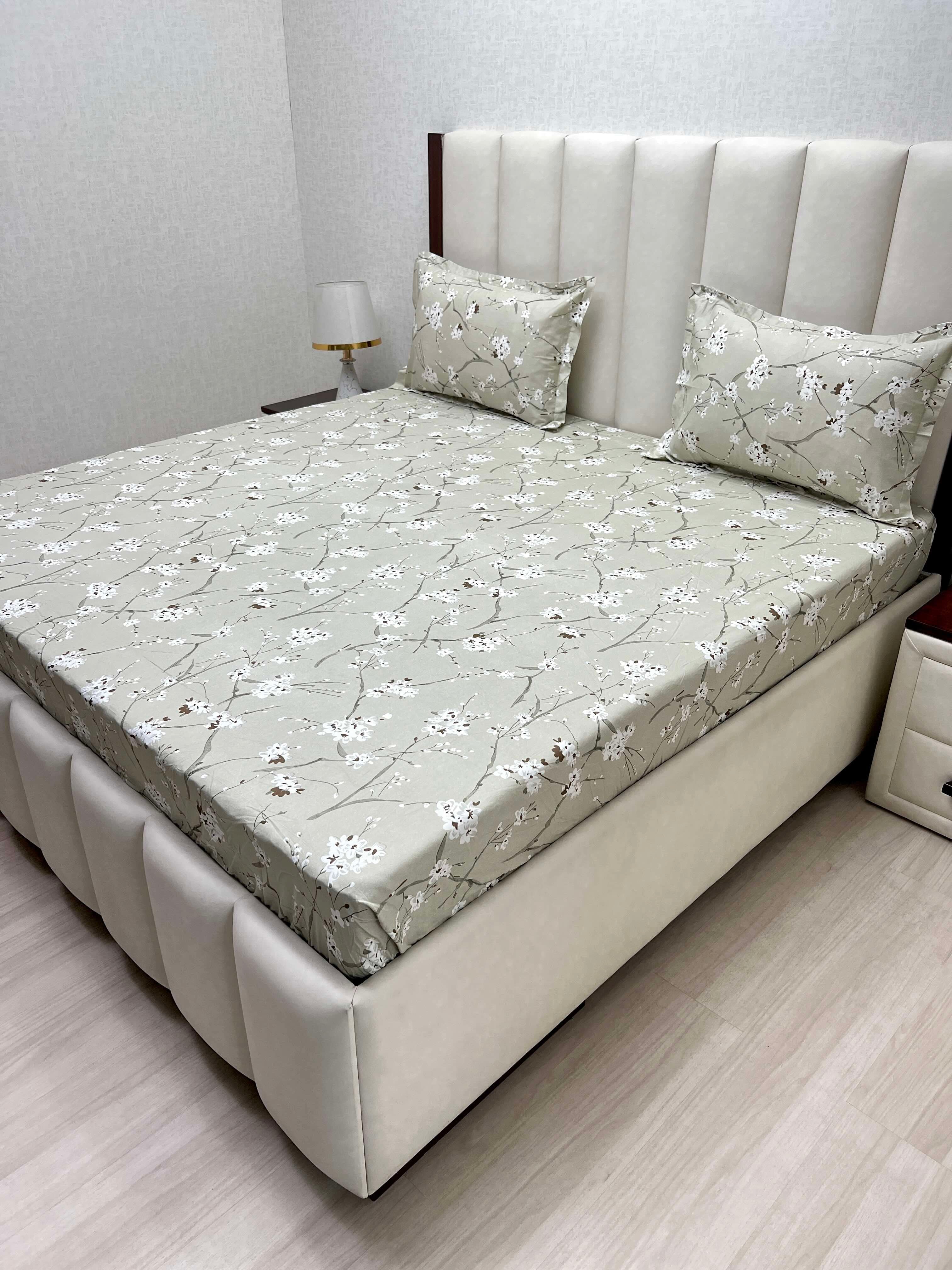 Pure Decor Pure Cotton King Size Fitted Bedsheet